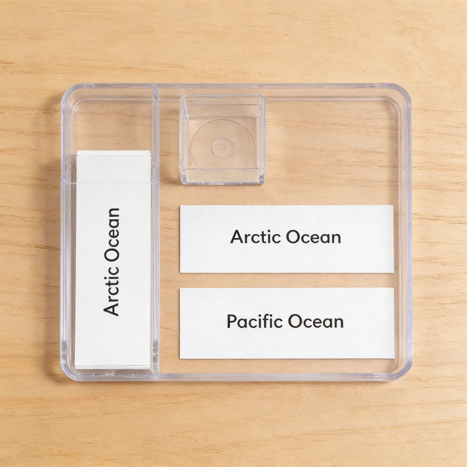 Oceány: Popisky: Príslušenstvo k puzzle mapám: Bočný pohľad