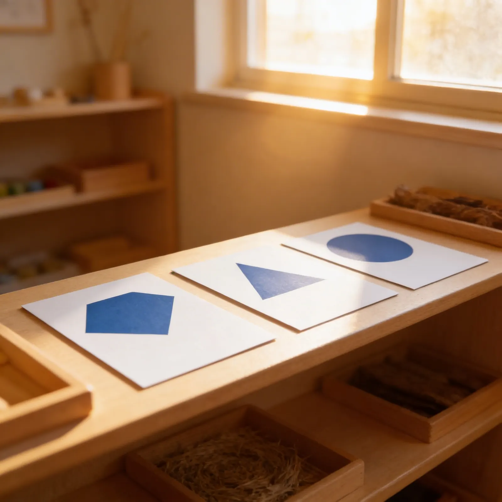 Geometric Cabinet Cards: Shape Nomenclature Three-Part Cards: Child learning