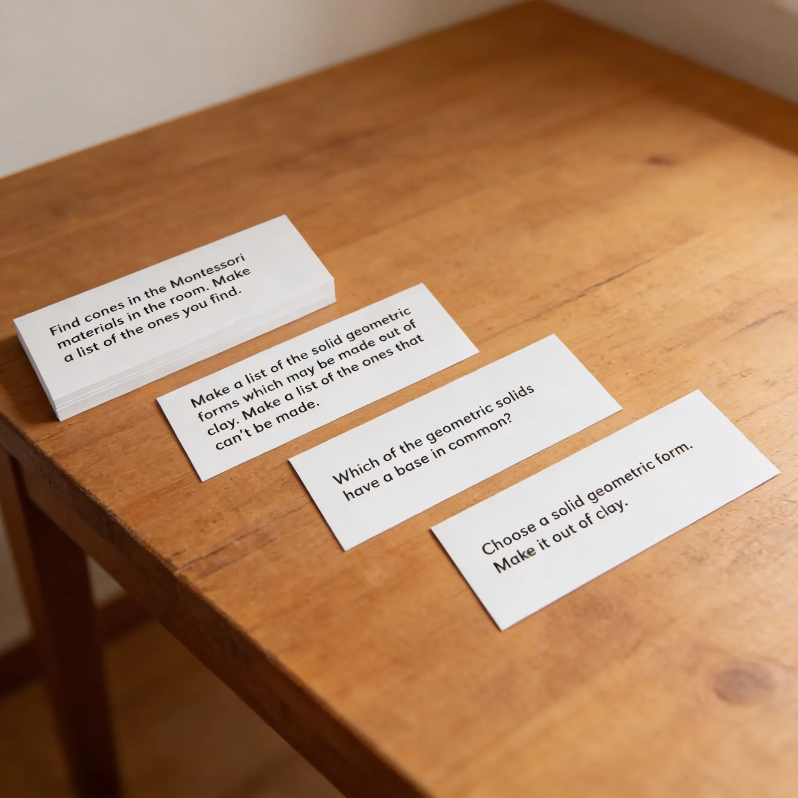 Geometric Solids Command Cards: Activity Instructions for 3D Shapes: Detail view