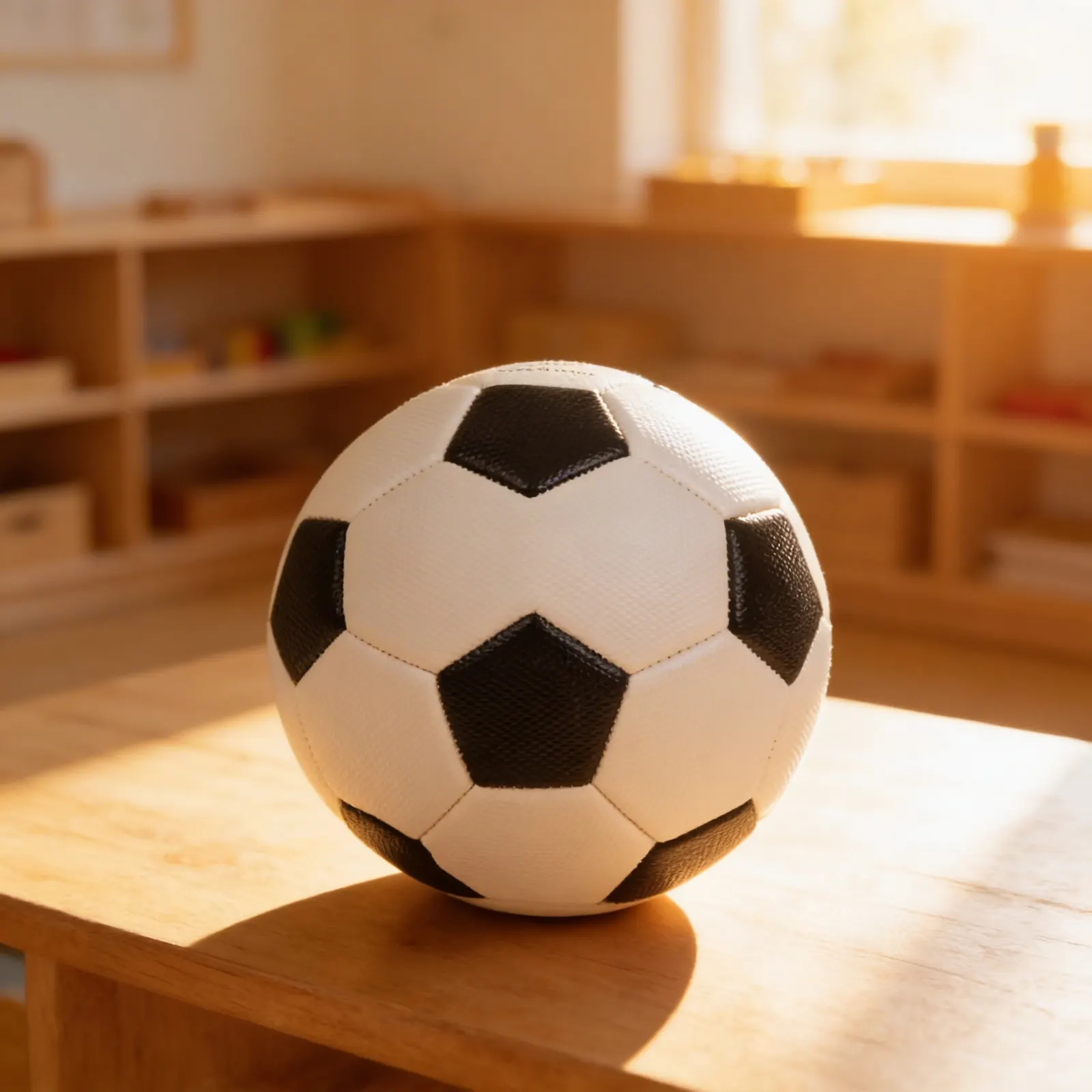 Montessori futbalová lopta: veľkosť 3: Dieťa pri učení