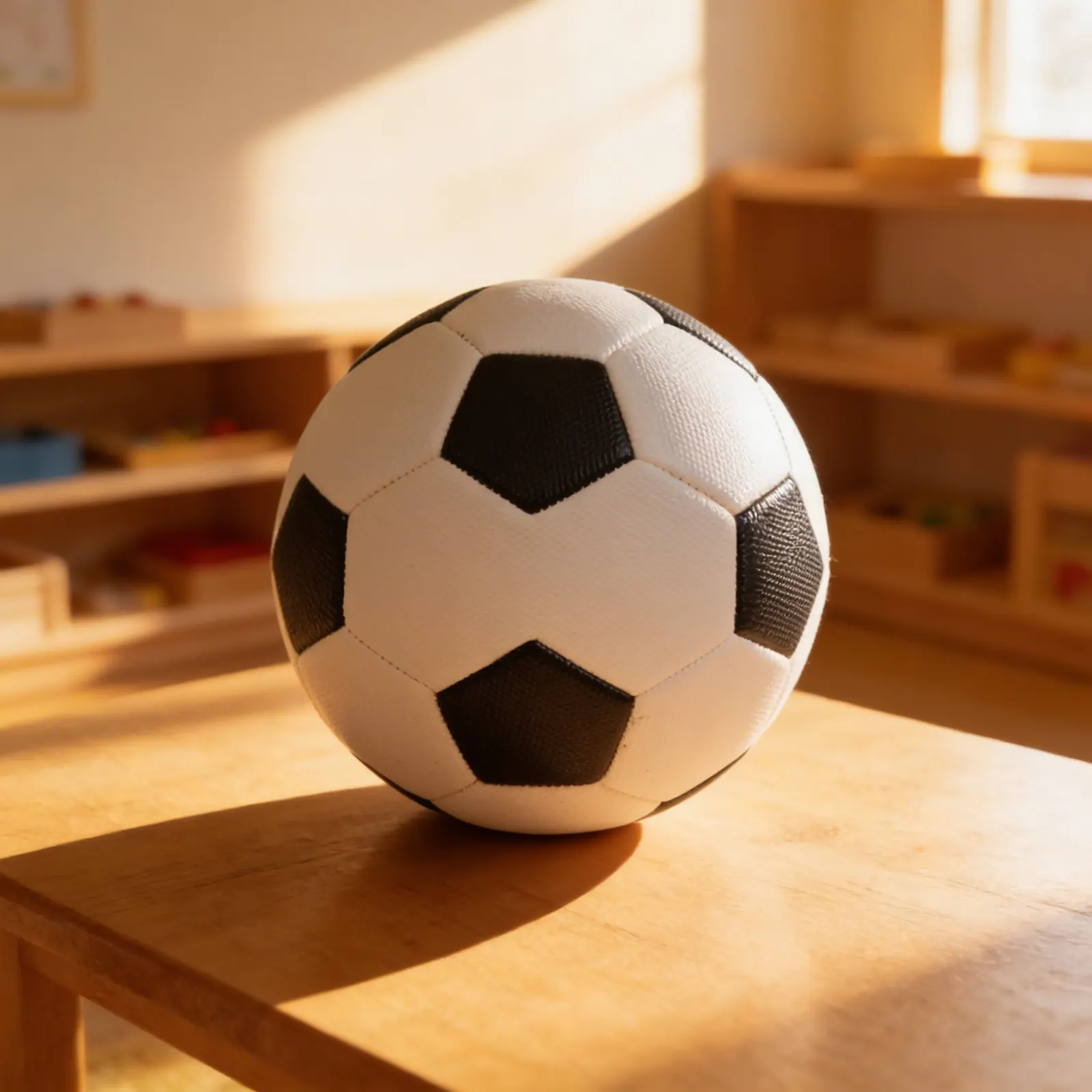 Montessori futbalová lopta: veľkosť 4: Pri použití
