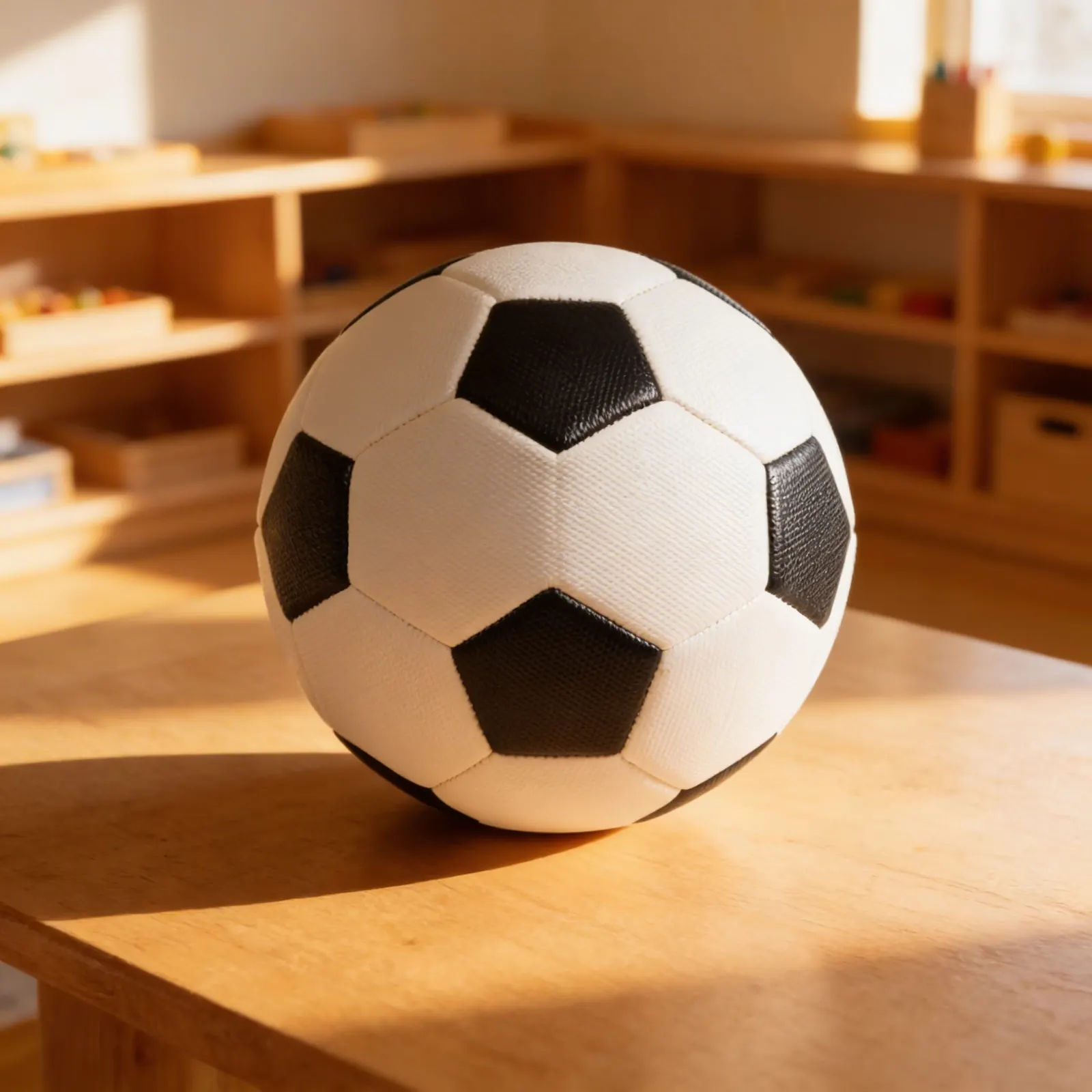 Montessori futbalová lopta: veľkosť 5: Dieťa pri učení