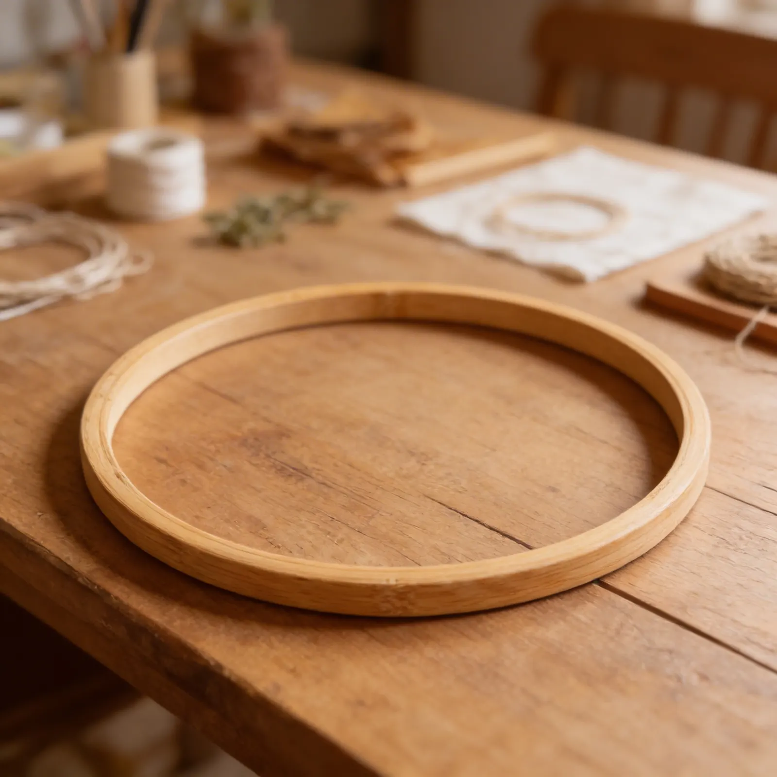 Hula Hoop: přírodní dřevo (30 cm): Detailní pohled