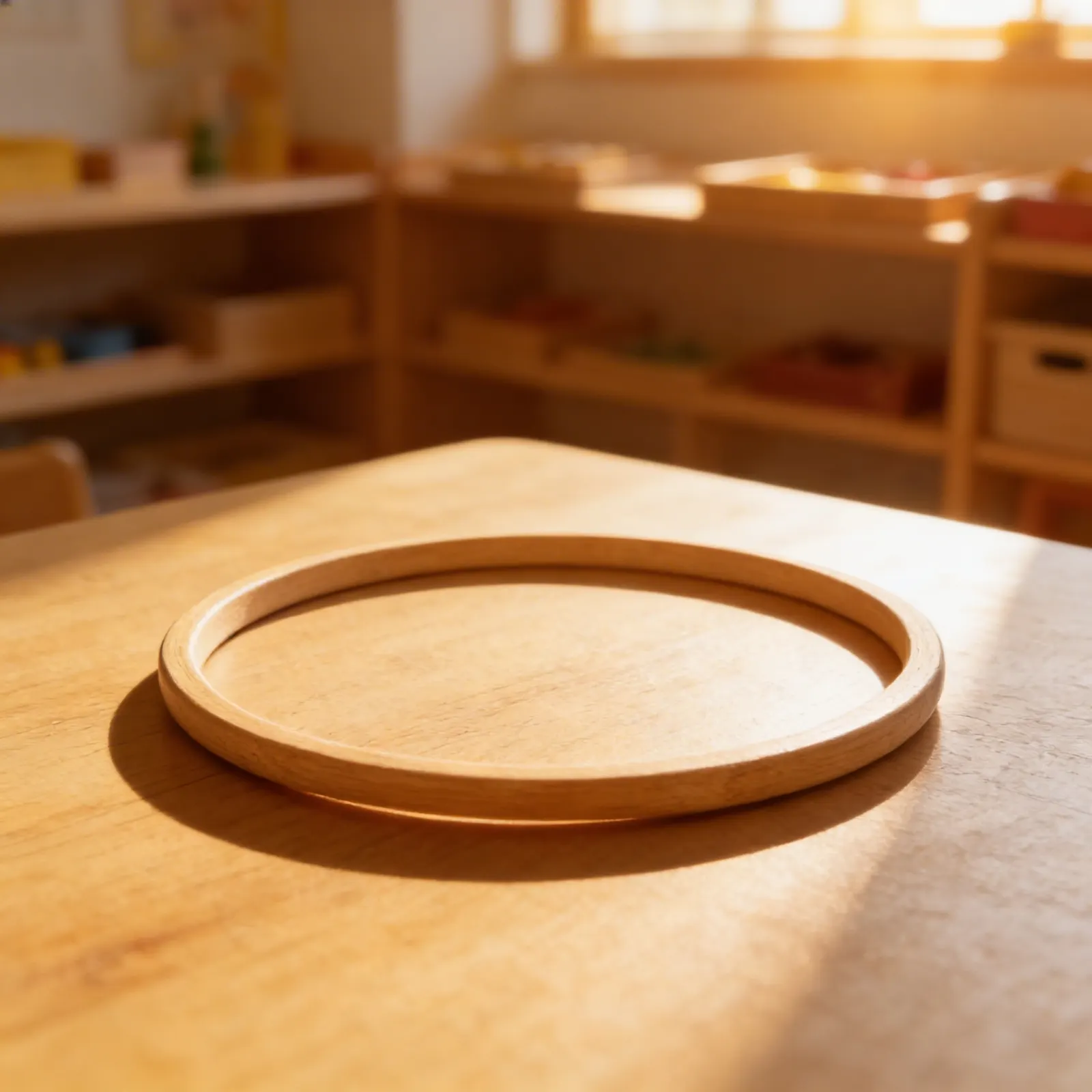 Hula Hoop: přírodní dřevo (45 cm): Detailní pohled