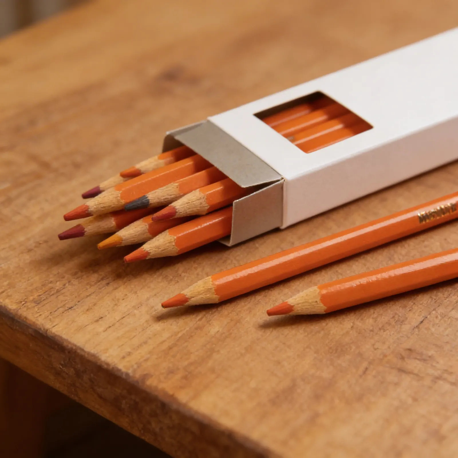 3-stranné ceruzky na vkladačky: Oranžové: Detailný pohľad