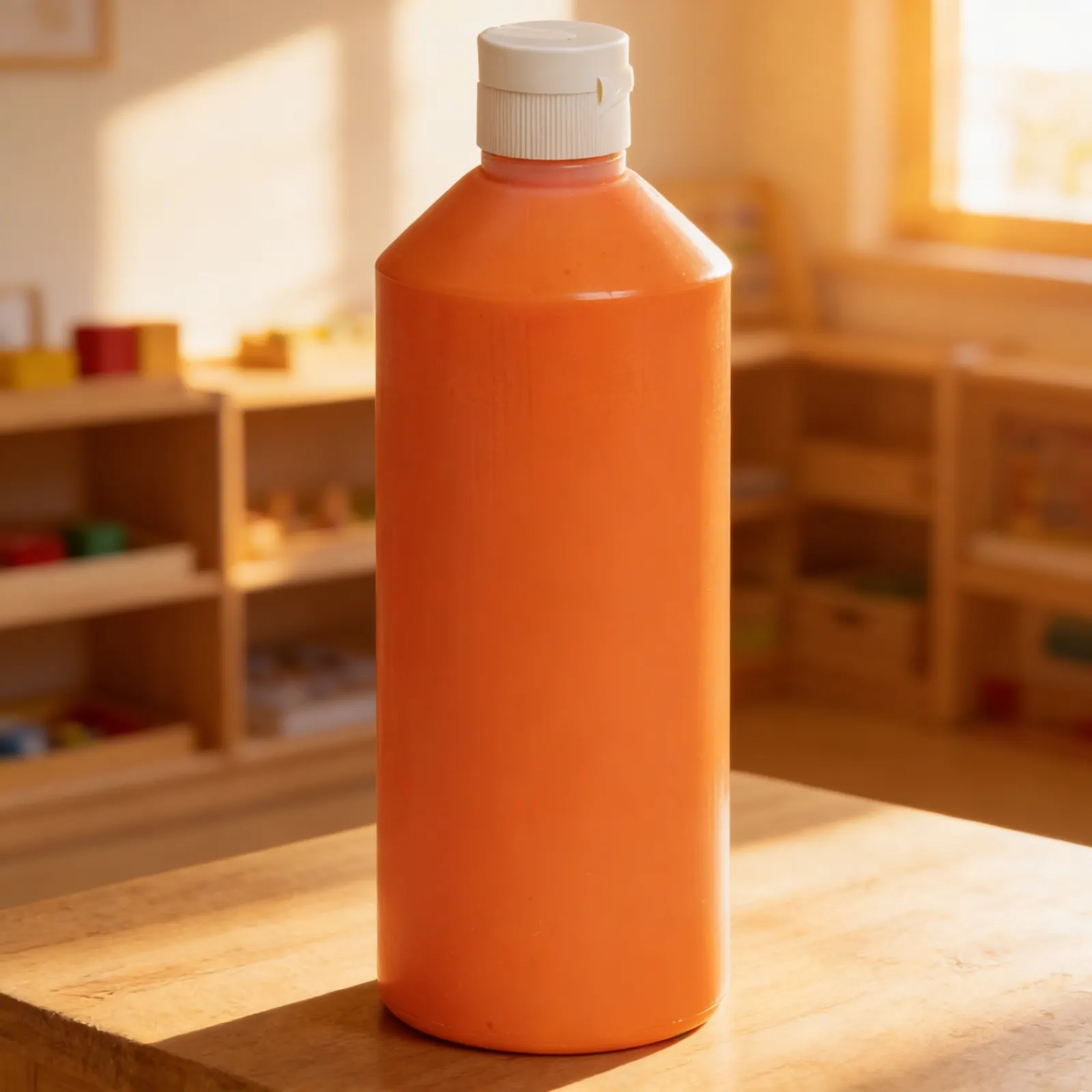 Temperová barva - prémiová: oranžová: Detailní pohled