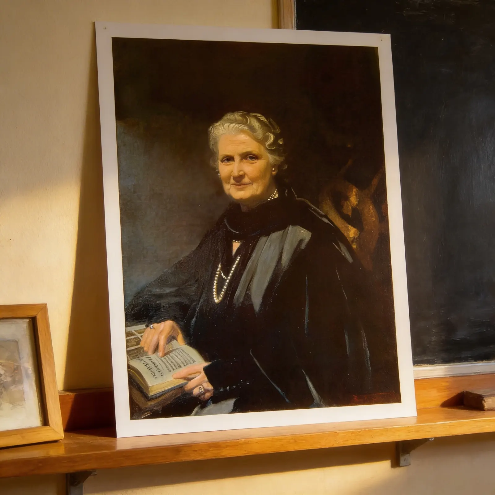 Maria Montessori Portrait: A4 Colour Photograph for Classroom: Detail view