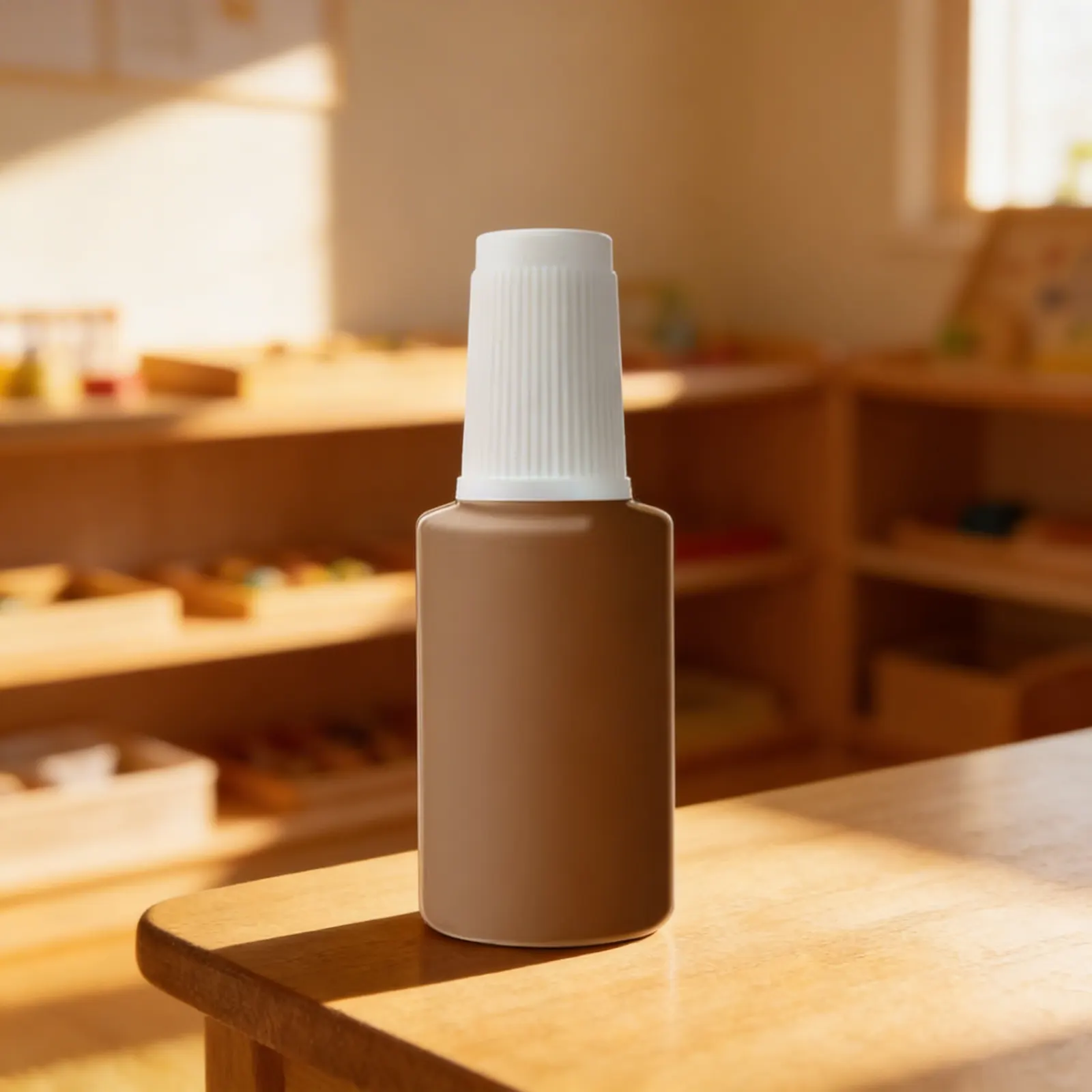 Reparaturfarbe: Braun: Kind beim Lernen
