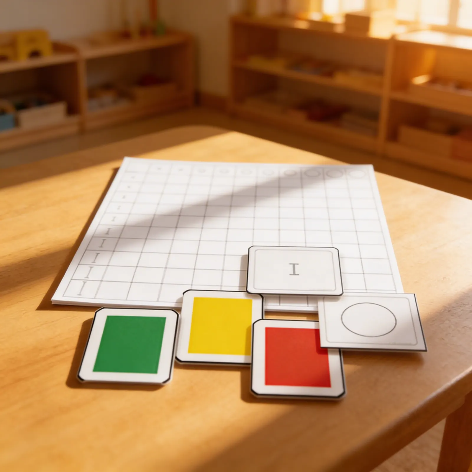 Knobless Cylinder Chart: Visual Discrimination Control Cards: Child learning