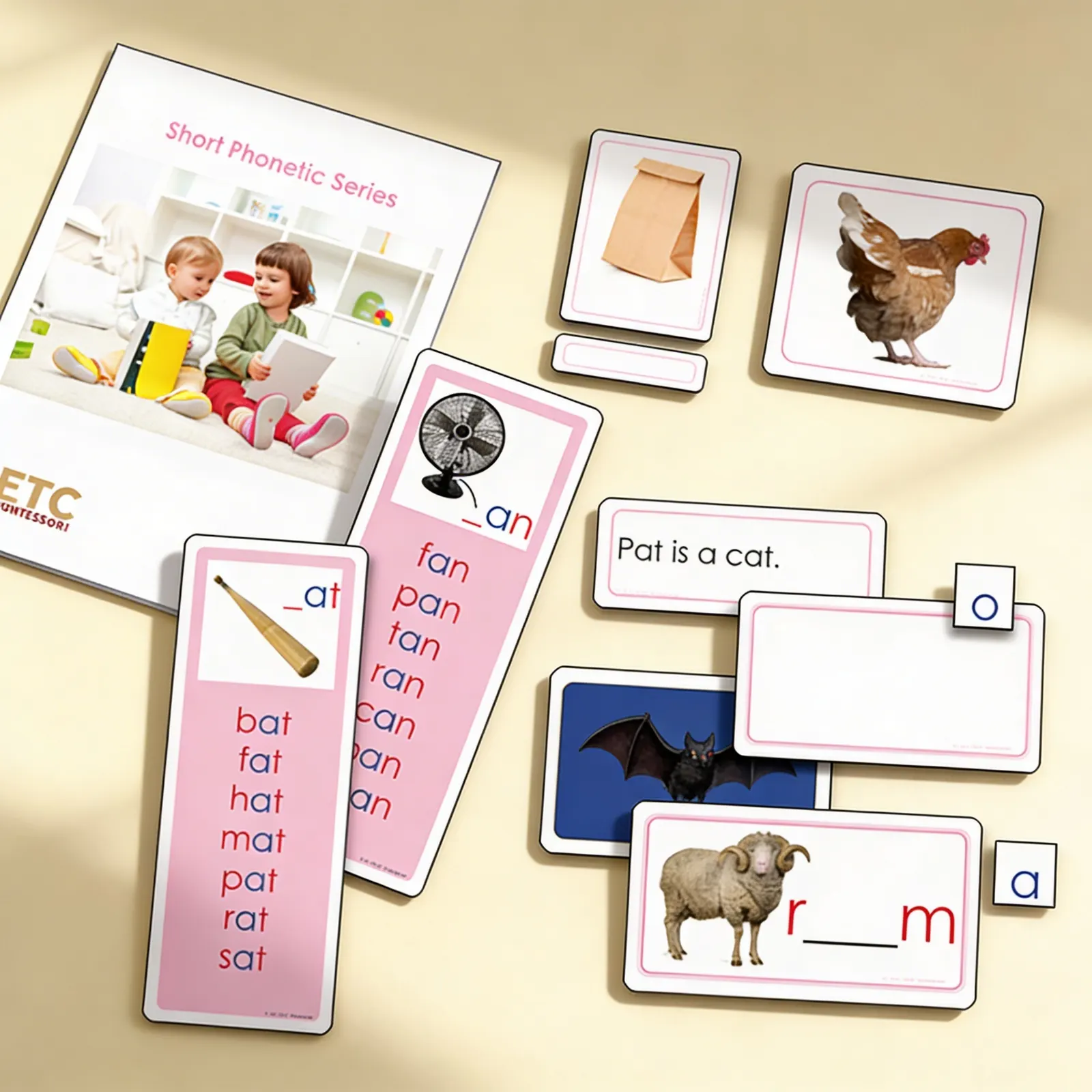 Pink Phonetic Series: First Reading with Short Words: Side view