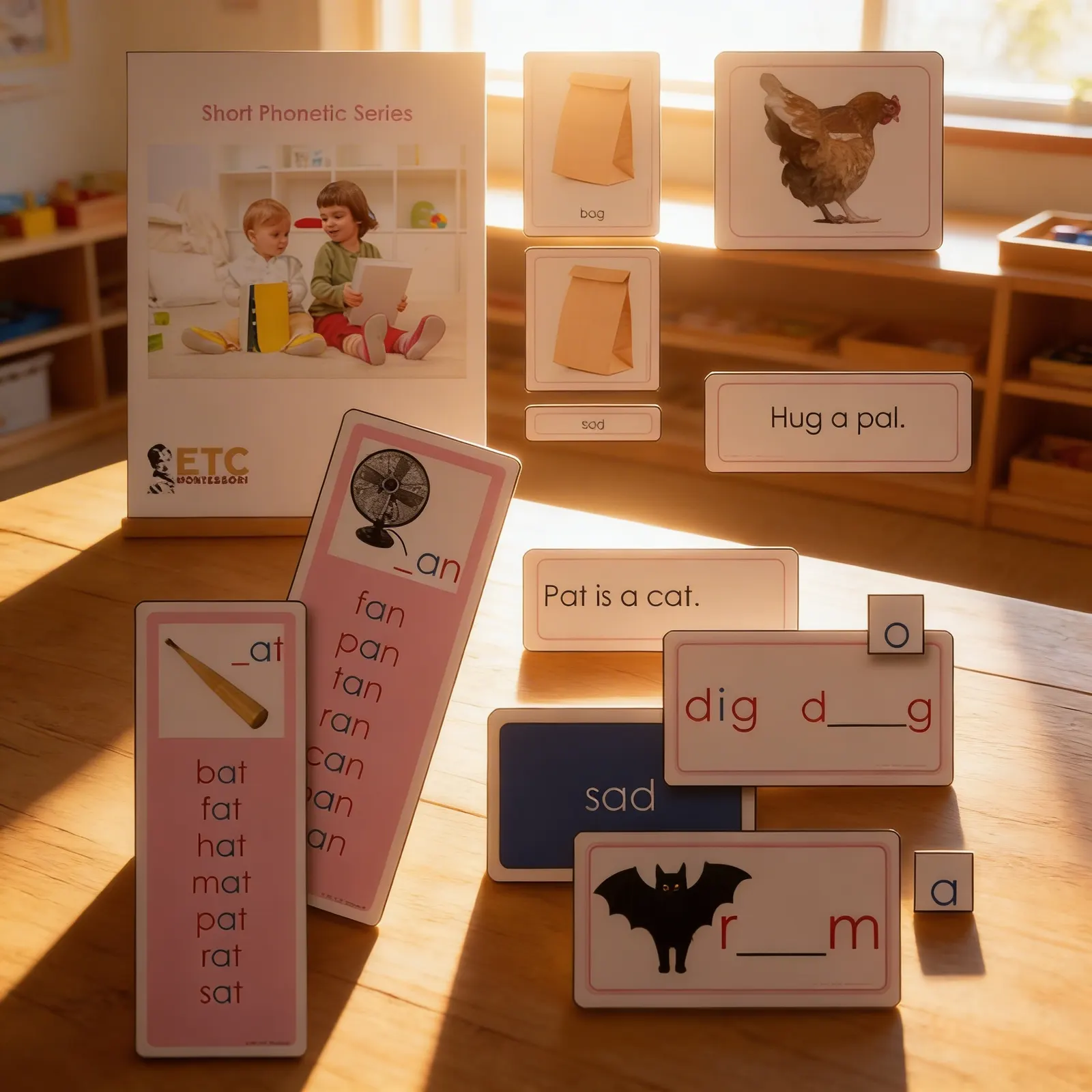 Pink Phonetic Series: First Reading with Short Words: Child learning