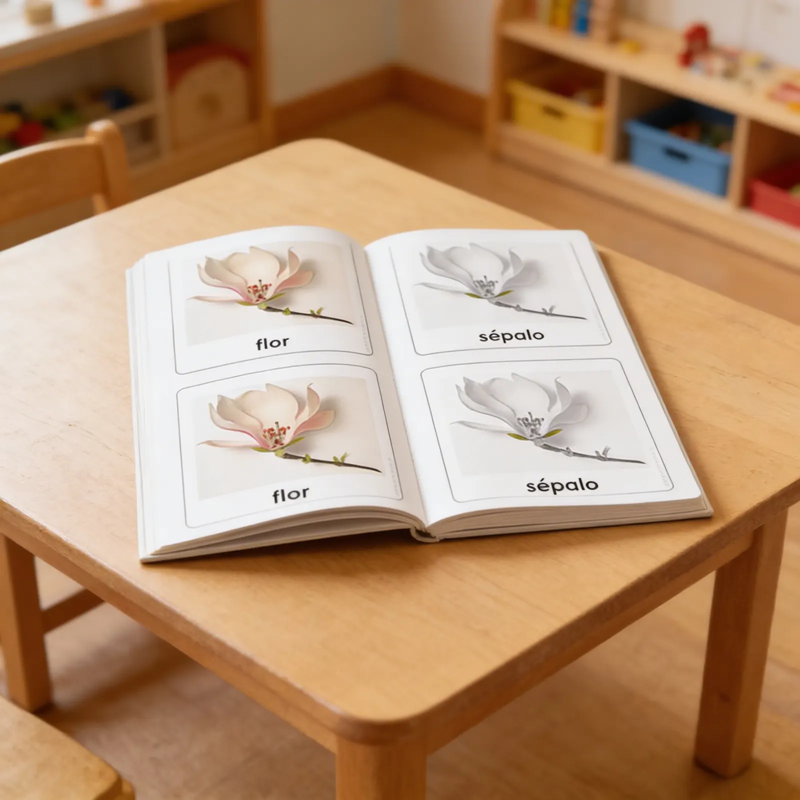 Části květiny: botanické karty (španělsky): Detailní pohled