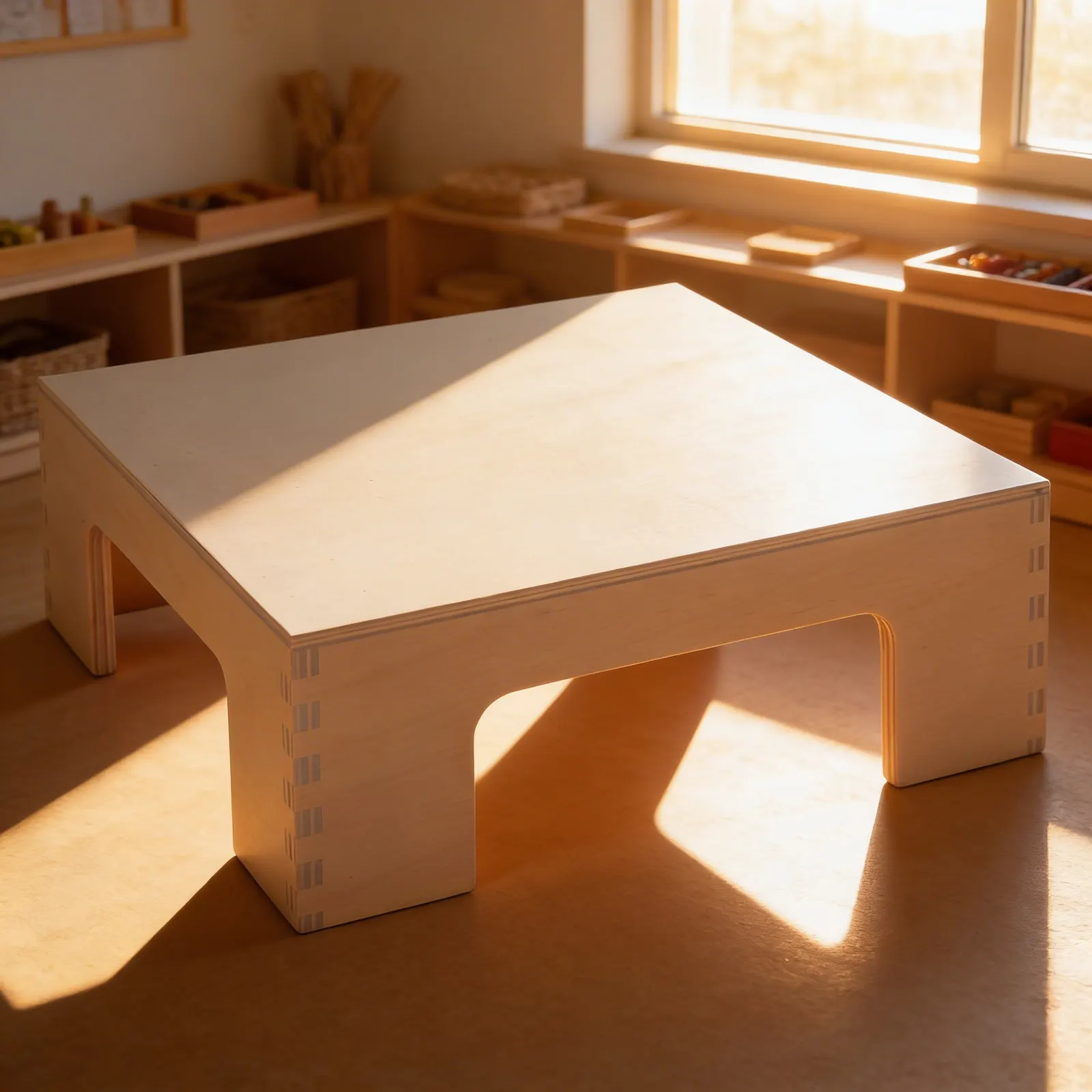 Pink Tower Stand: Wooden Storage for Large Cubes: Child learning