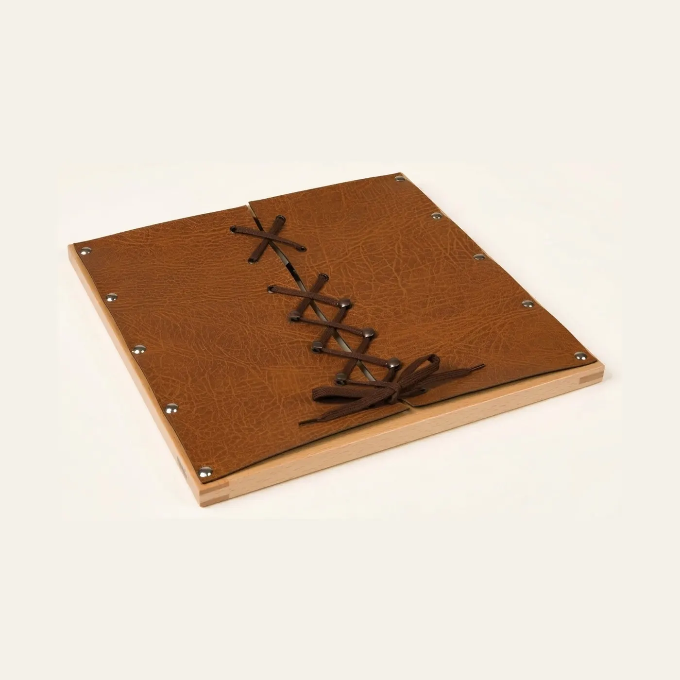 Shoe Lacing Frame: Authentic Criss-Cross Pattern with Leather Panels: Montessori material | Faborino