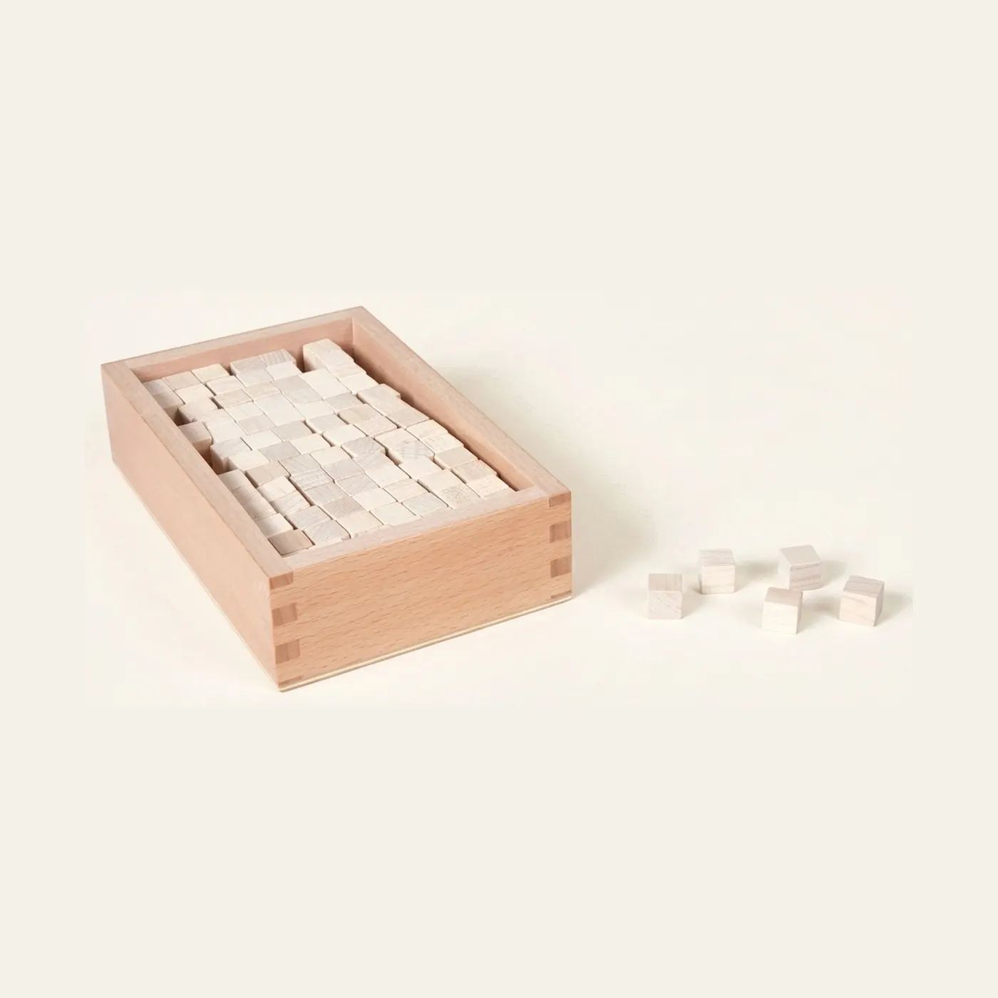 Pink Tower Extension Cubes: 273 Wooden Cubes in Storage Box: Montessori material | Faborino