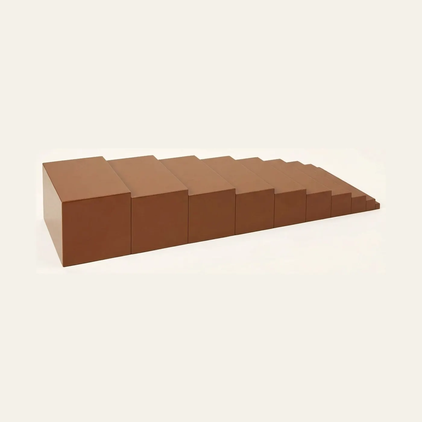The Brown Stair: Brown Lacquer: Montessori material | Faborino