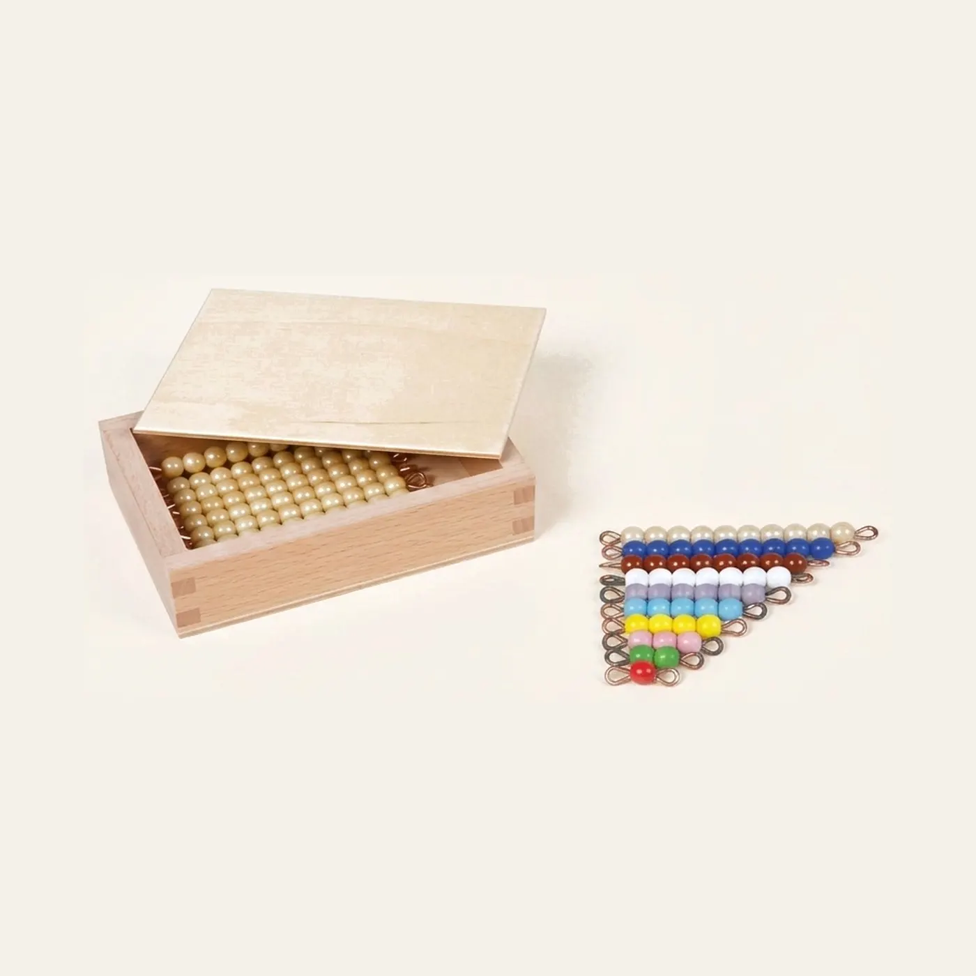 Teen Bead Box: Individual Glass Beads 10-19 for Decimal System: Montessori material | Faborino