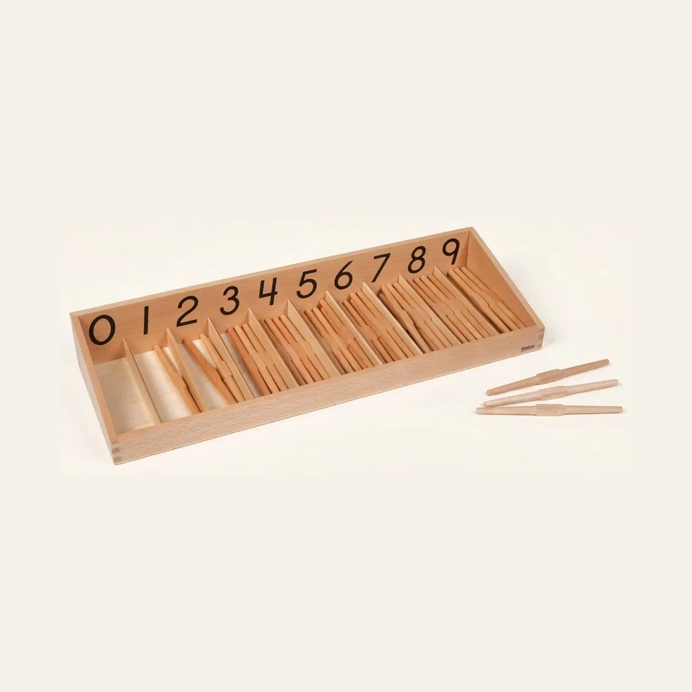 Spindle Box: Zero Concept & Counting Practice with Wooden Spindles