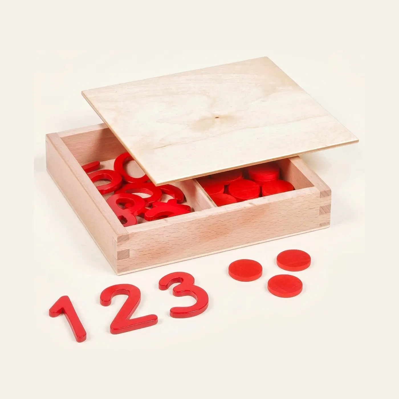 Cut-Out Numerals And Counters: International Version: Montessori material | Faborino
