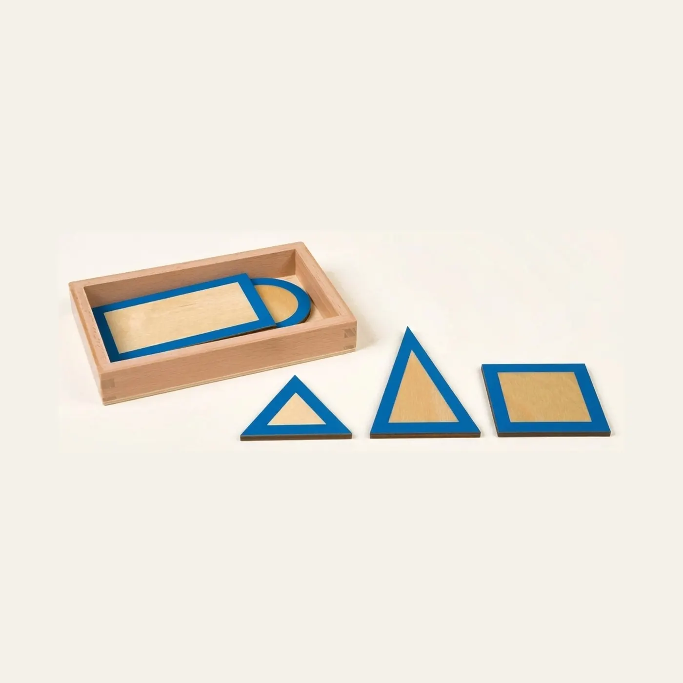 Geometric Plane Figures: Flat Shapes for Tactile Discrimination: Montessori material | Faborino