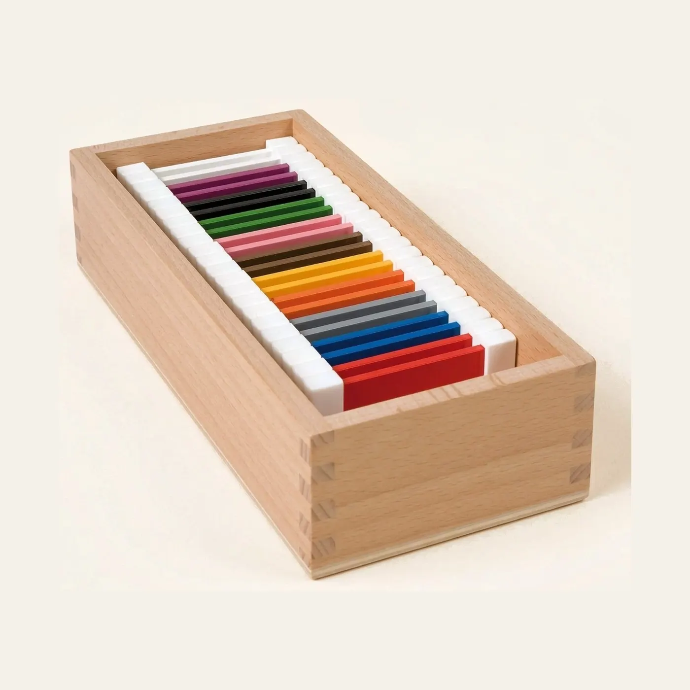 Second Colour Tablets Box: Eleven Pairs of Vibrant Colours: Montessori material | Faborino