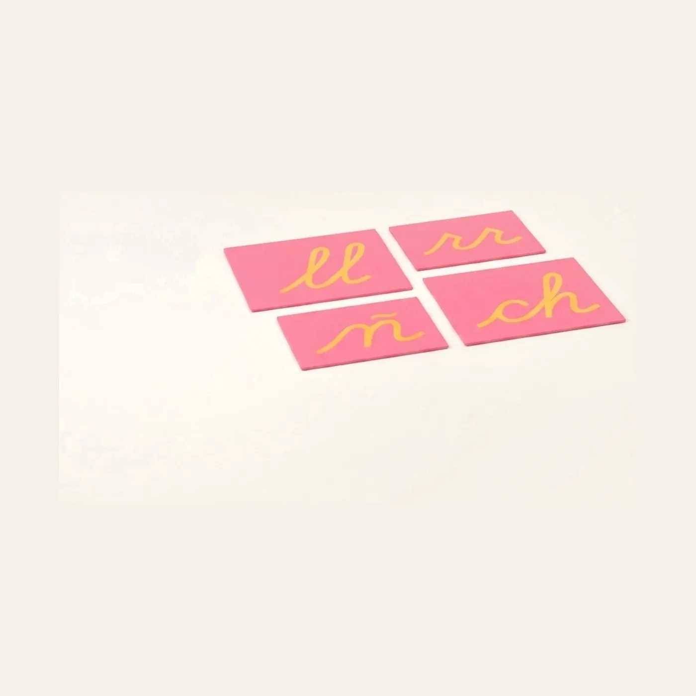 Sandpaper Letters: Spanish Cursive - Supplement Set: Montessori material | Faborino