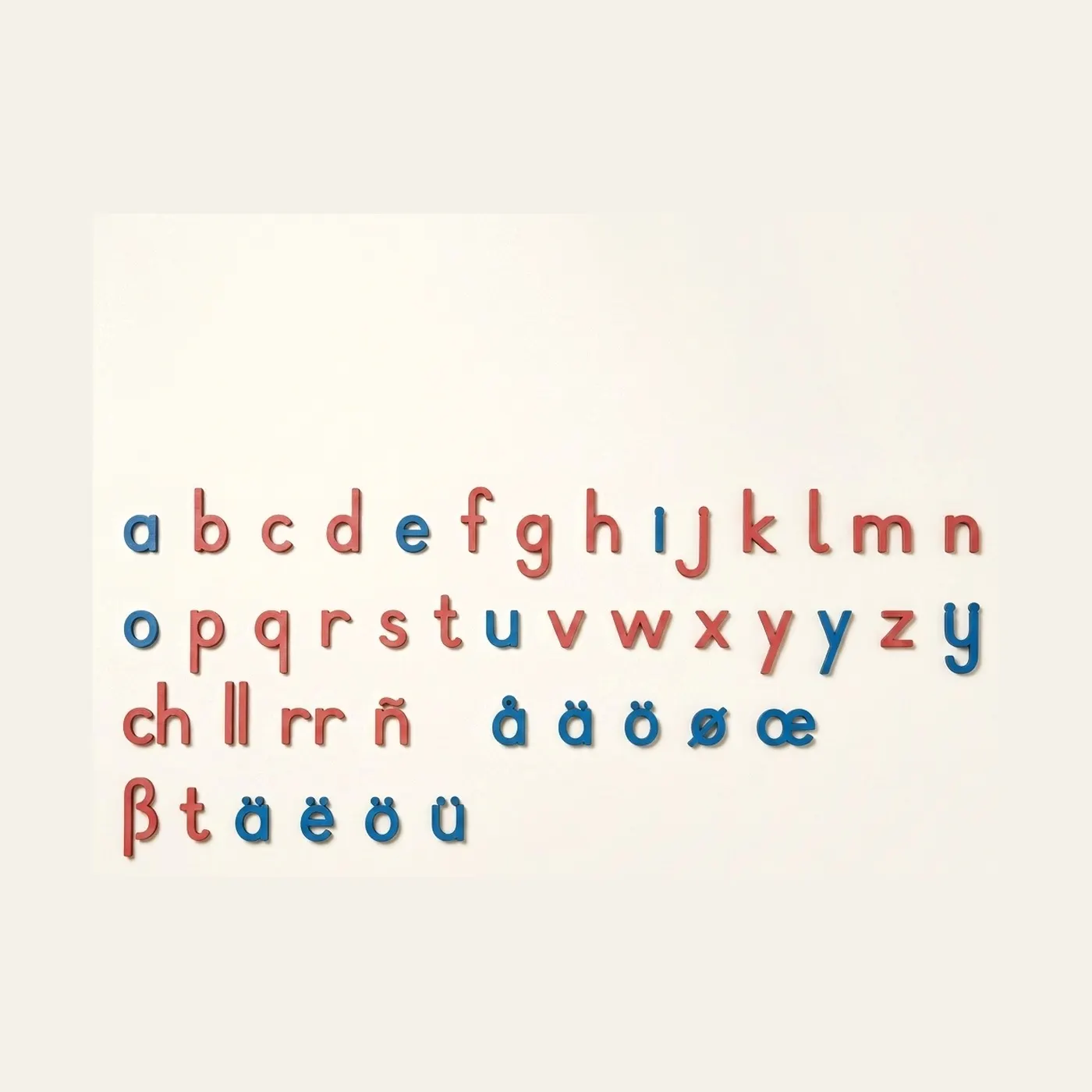 Wooden Movable Alphabet: International Print: Montessori material | Faborino
