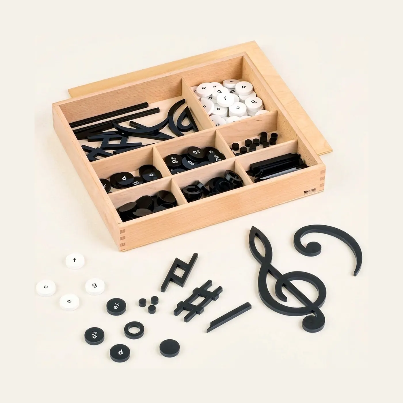 Bells Music Signs And Notes (Nienhuis): Montessori material | Faborino