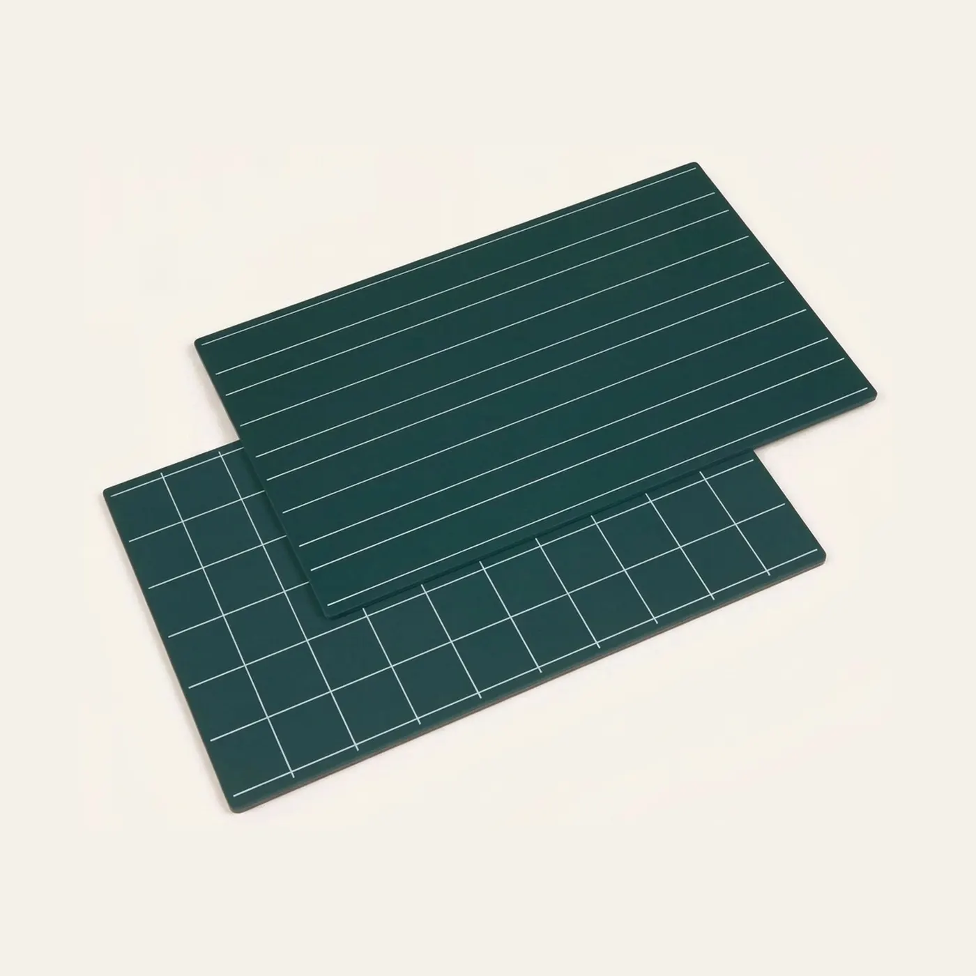 Greenboards With Double Lines And Squares: Set Of 2 (Nienhuis): Montessori material | Faborino