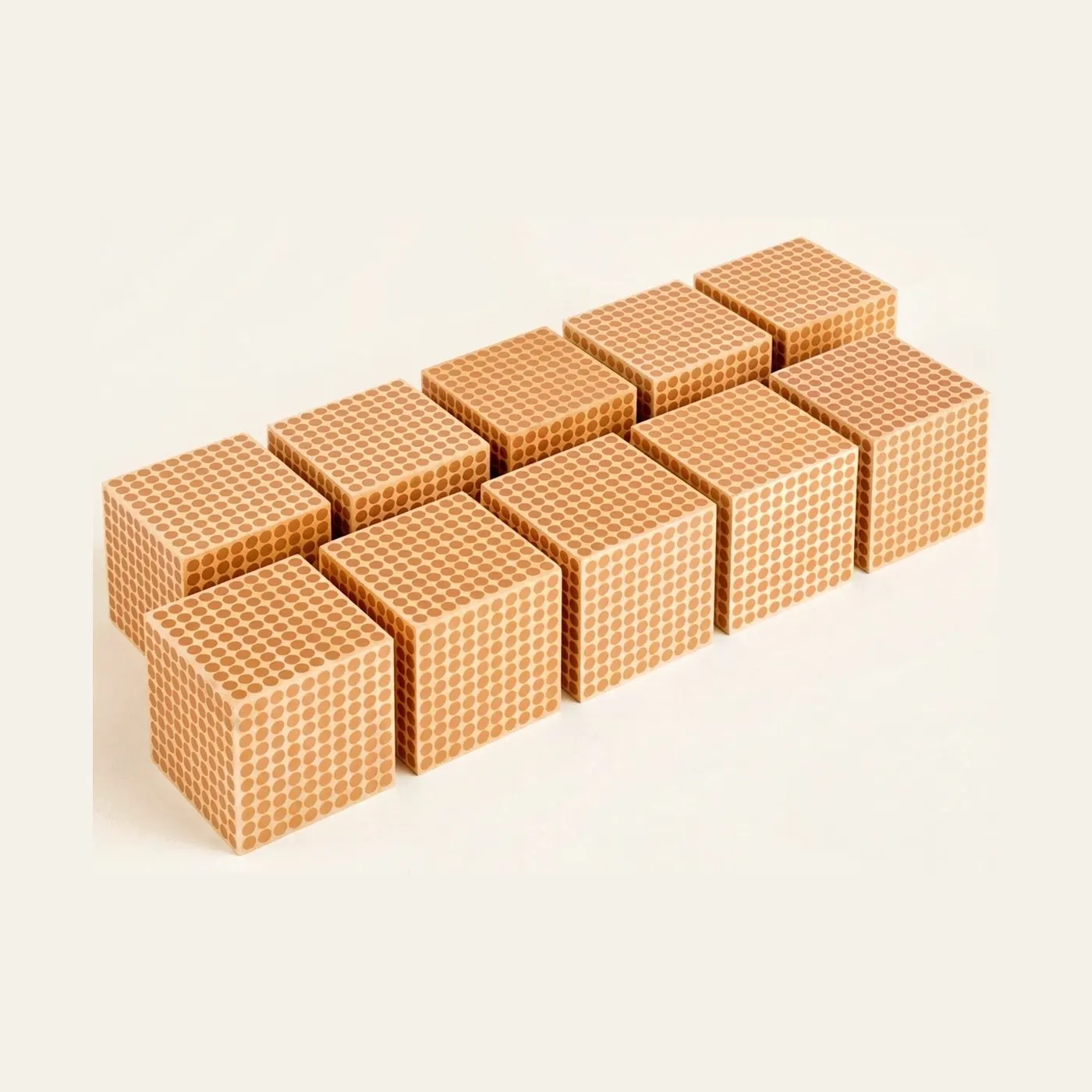 Thousand Cubes: Set of 10 for Large Quantity Recognition: Montessori material | Faborino