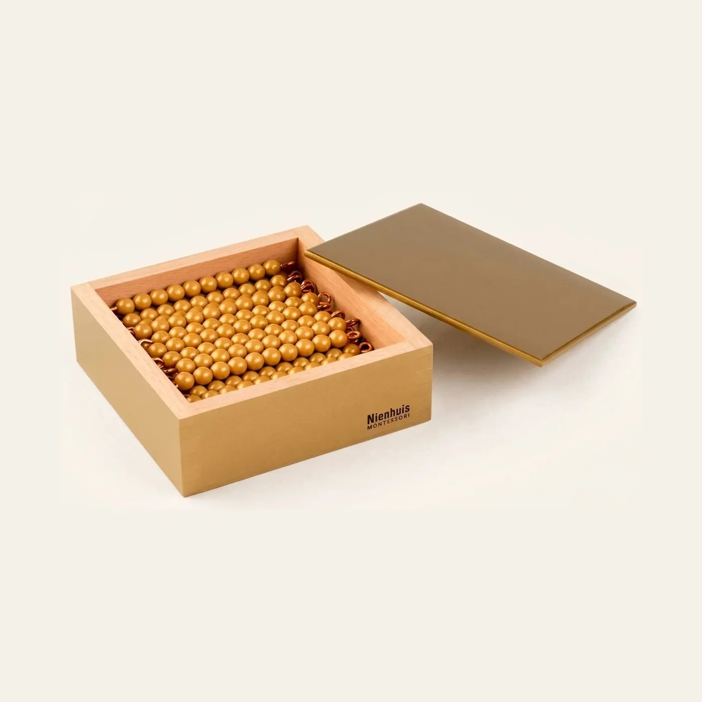 Golden Bead Bars: 45 Ten-Bars with Individual Nylon Beads: Montessori material | Faborino