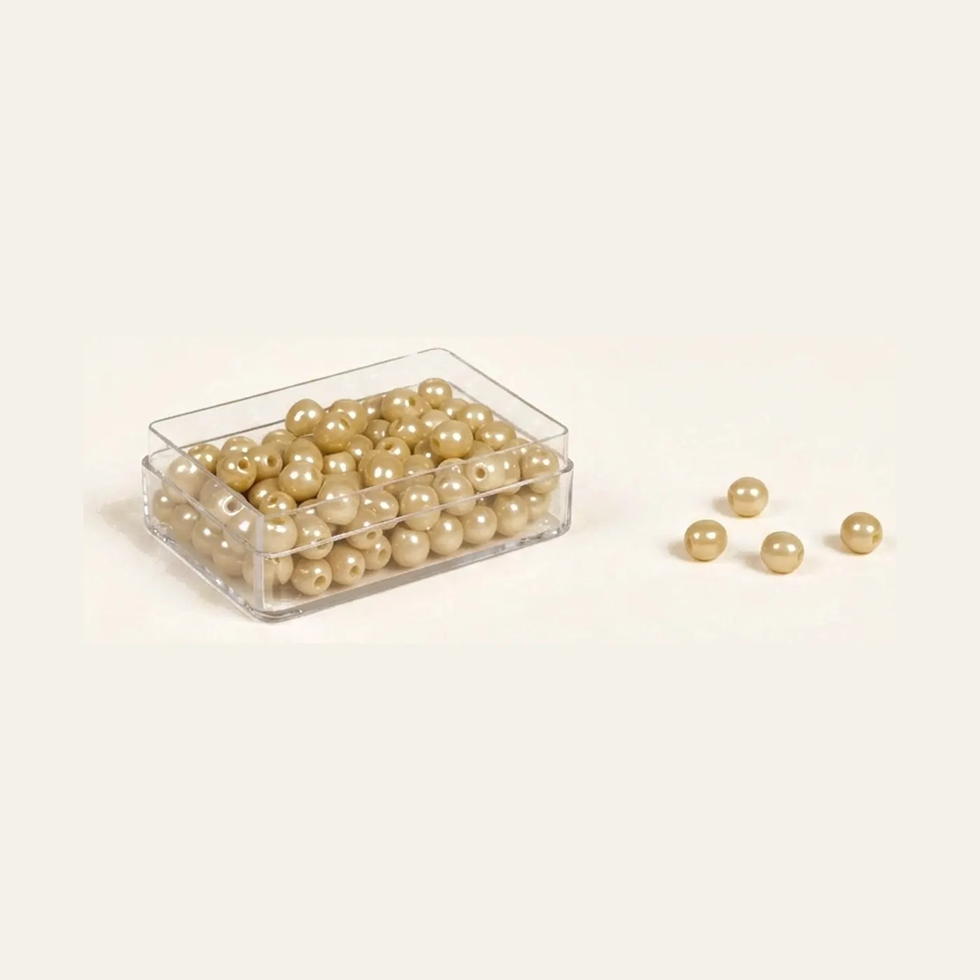 100 Golden Bead Units: Individual Beads Glass: Montessori material | Faborino