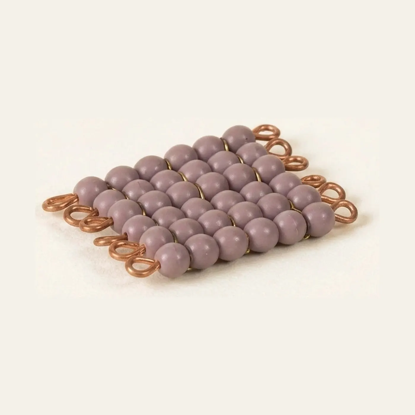 Individual Glass Bead Square Of 6: Purple: Montessori material | Faborino