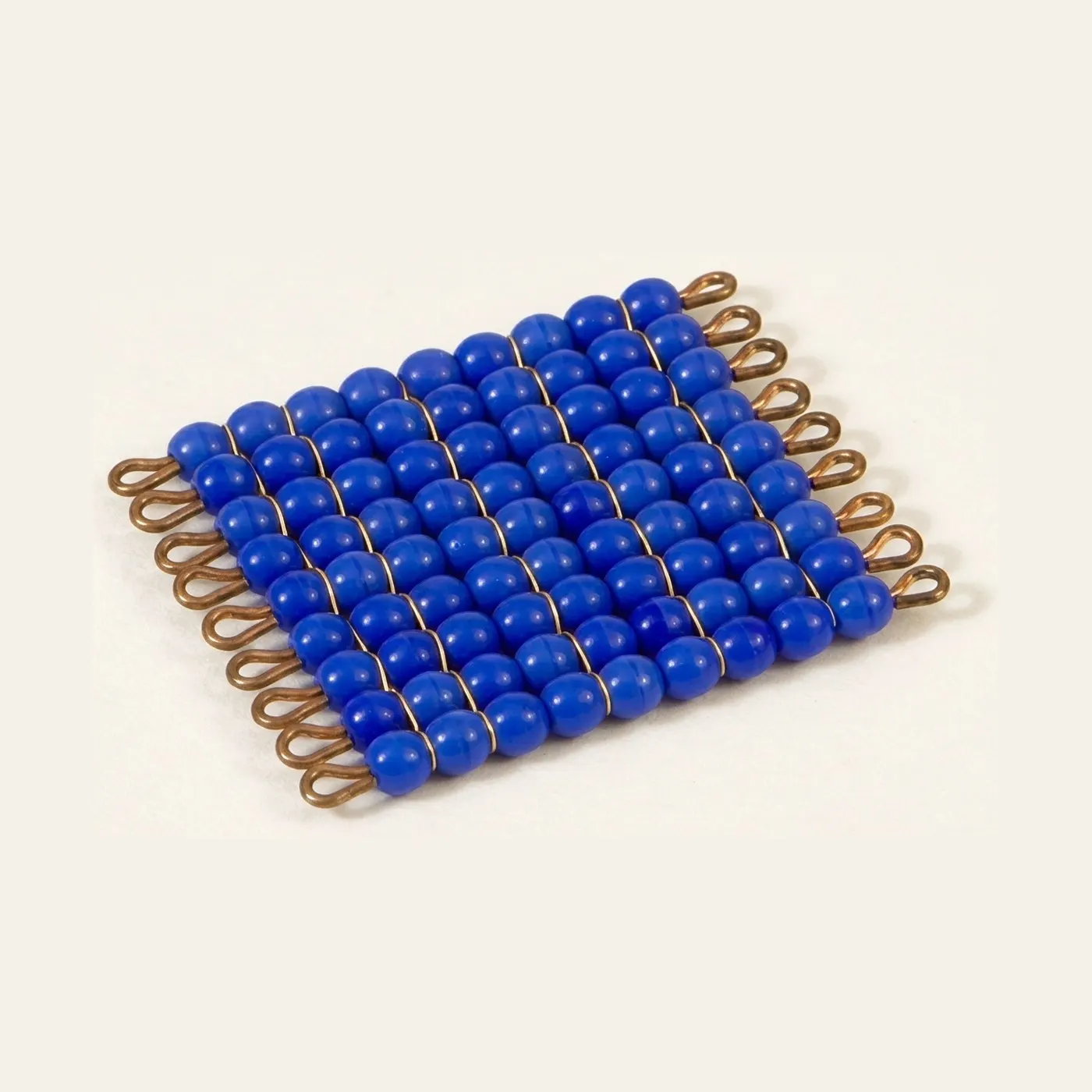 Individual Glass Bead Square Of 9: Dark Blue: Montessori material | Faborino
