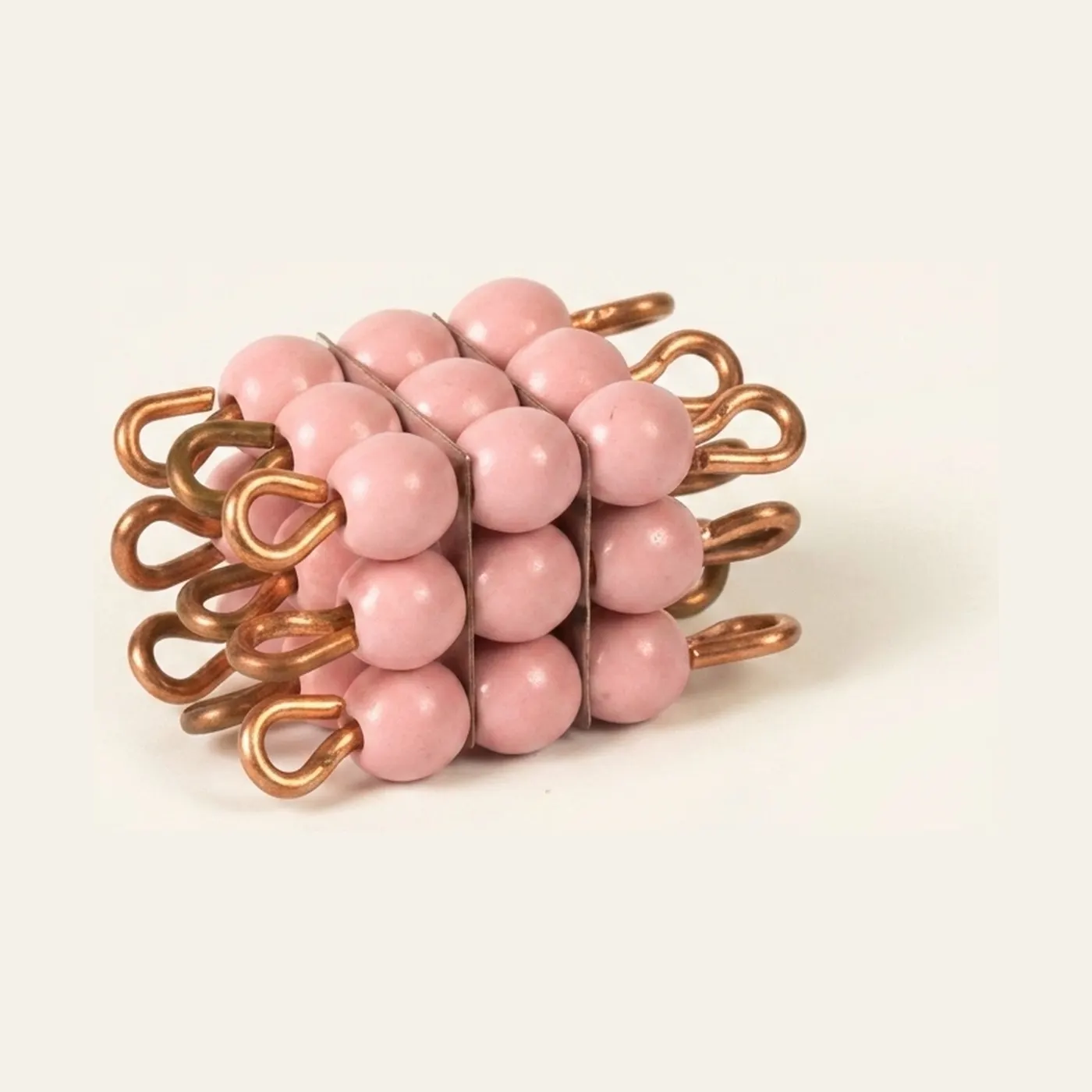 Glass Bead Cube of 3: Pink Mathematical Concept Exploration: Montessori material | Faborino