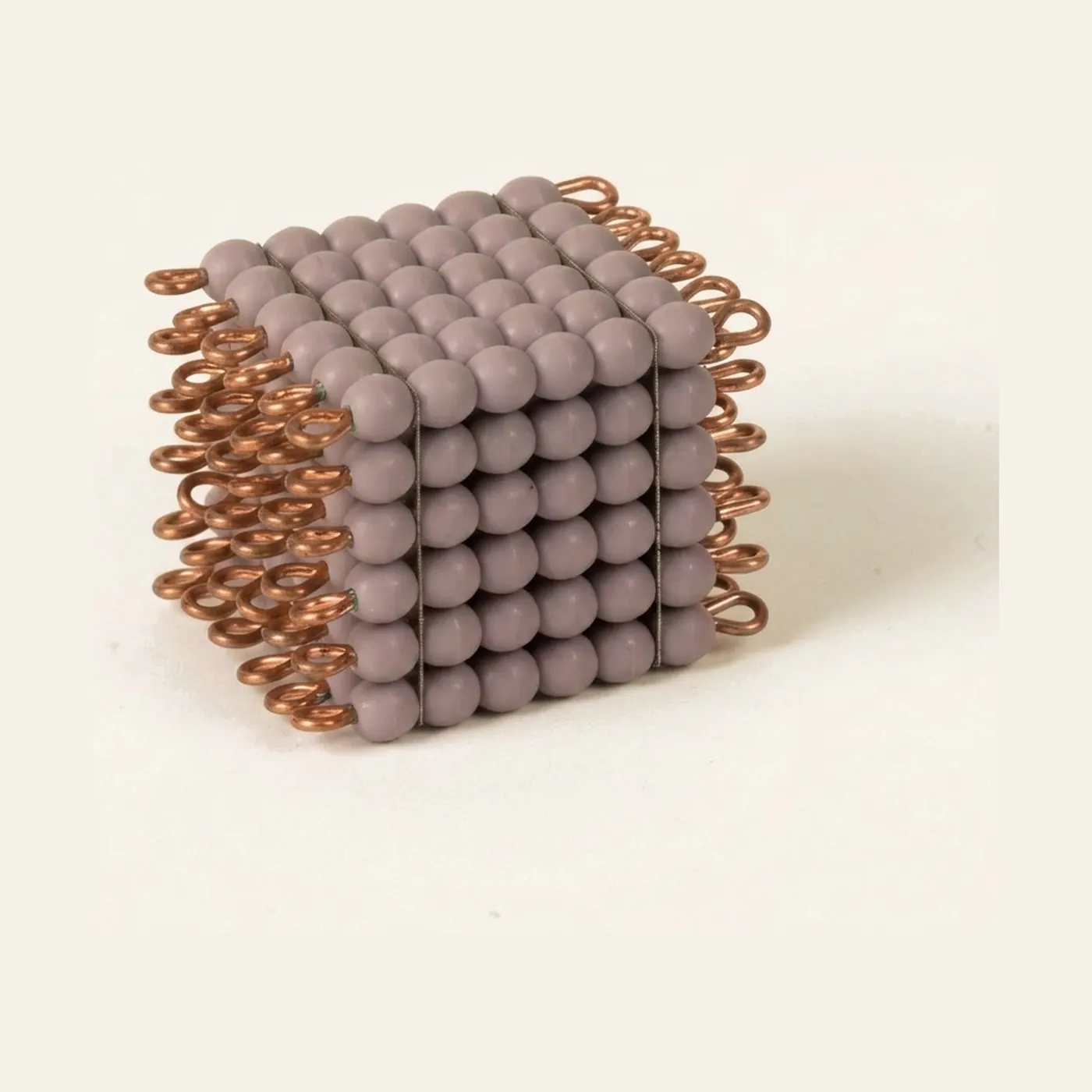 Glass Bead Cube of 6: Purple Cube for Mathematical Visualisation: Montessori material | Faborino