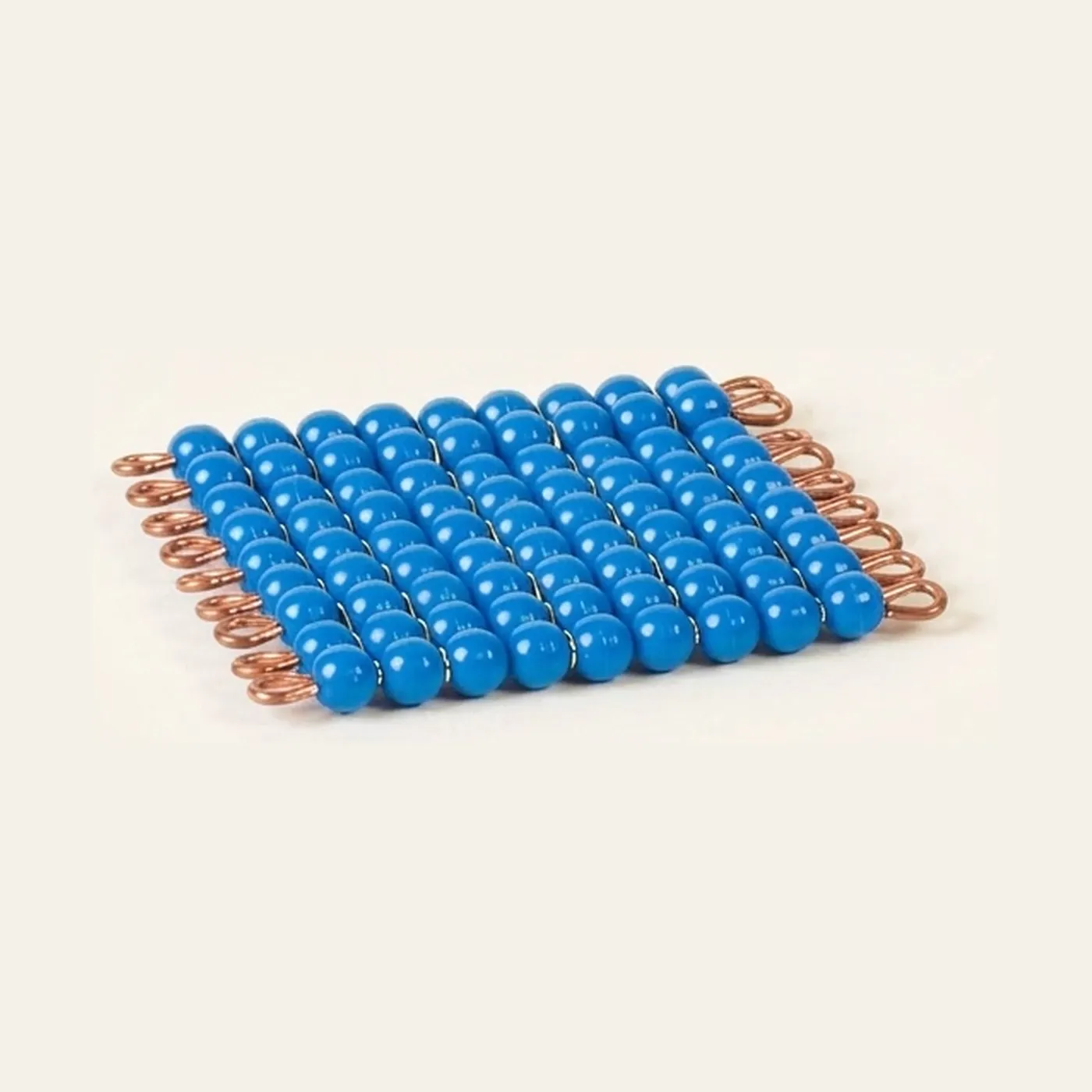 Individual Nylon Bead Square Of 9: Dark Blue: Montessori material | Faborino