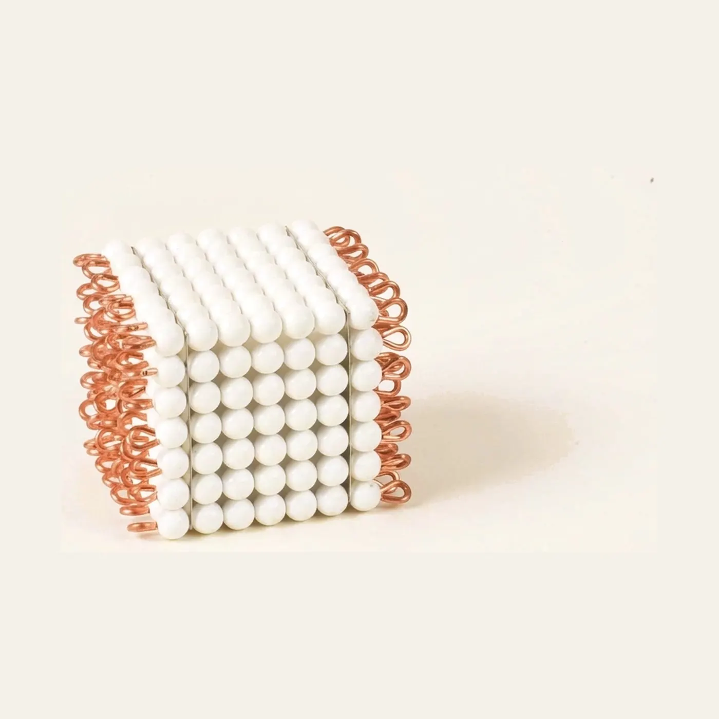 Bead Cube of 7: White Nylon Thousand Unit (7³): Montessori material | Faborino