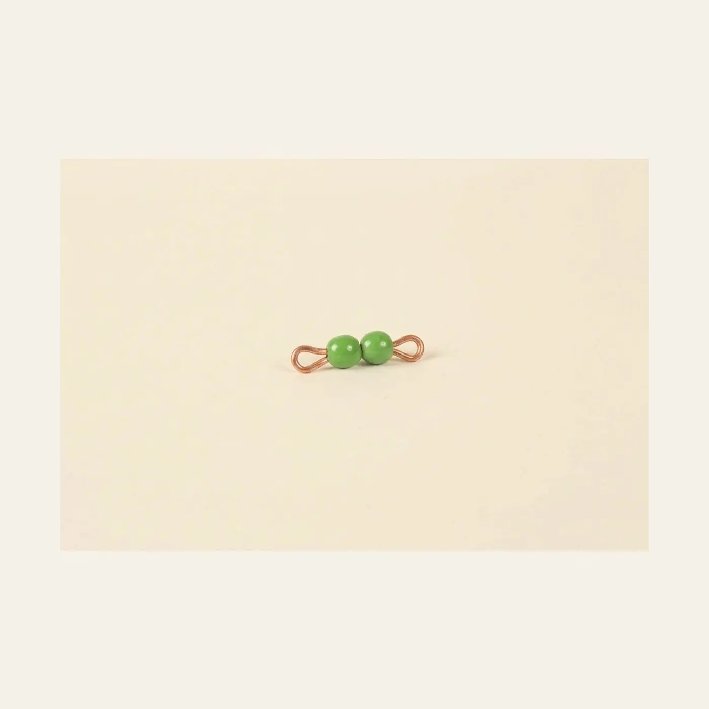 Individual Glass Bead Bar Of 2: Green: Montessori material | Faborino