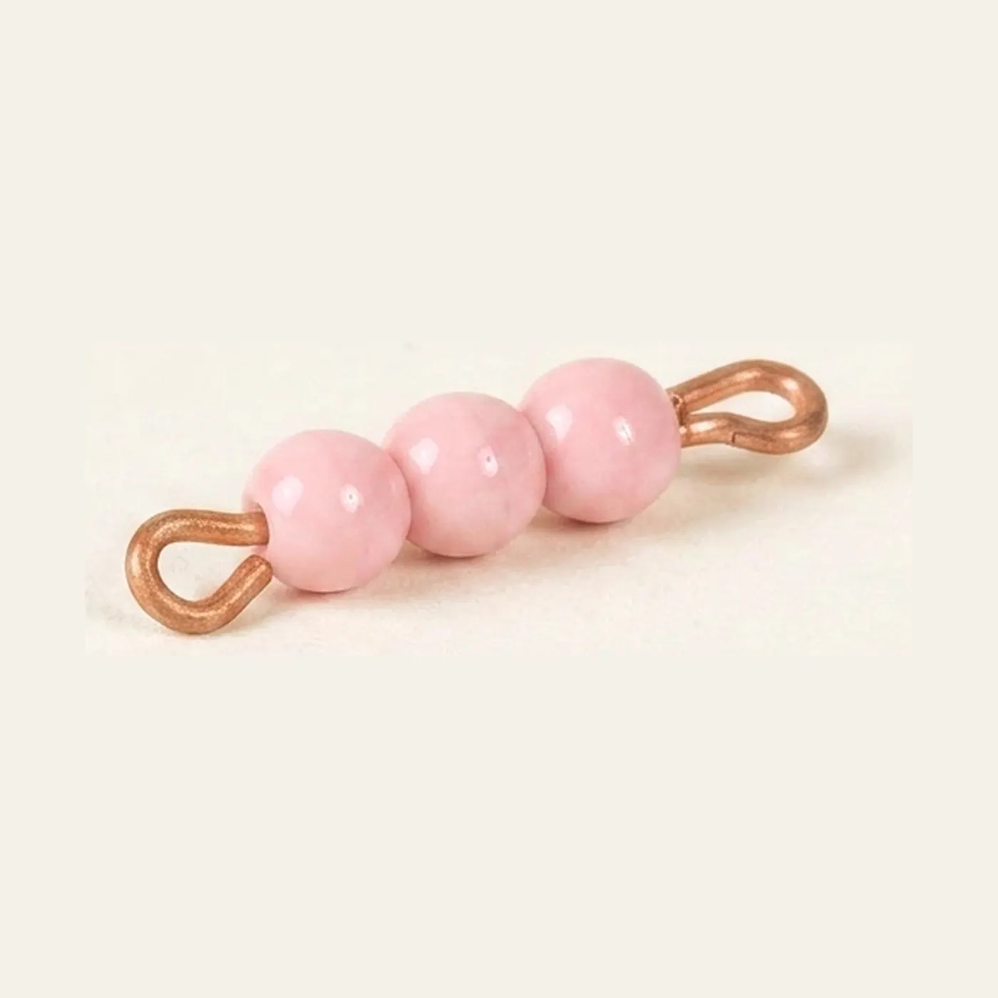 Individual Glass Bead Bar Of 3: Pink: Montessori material | Faborino