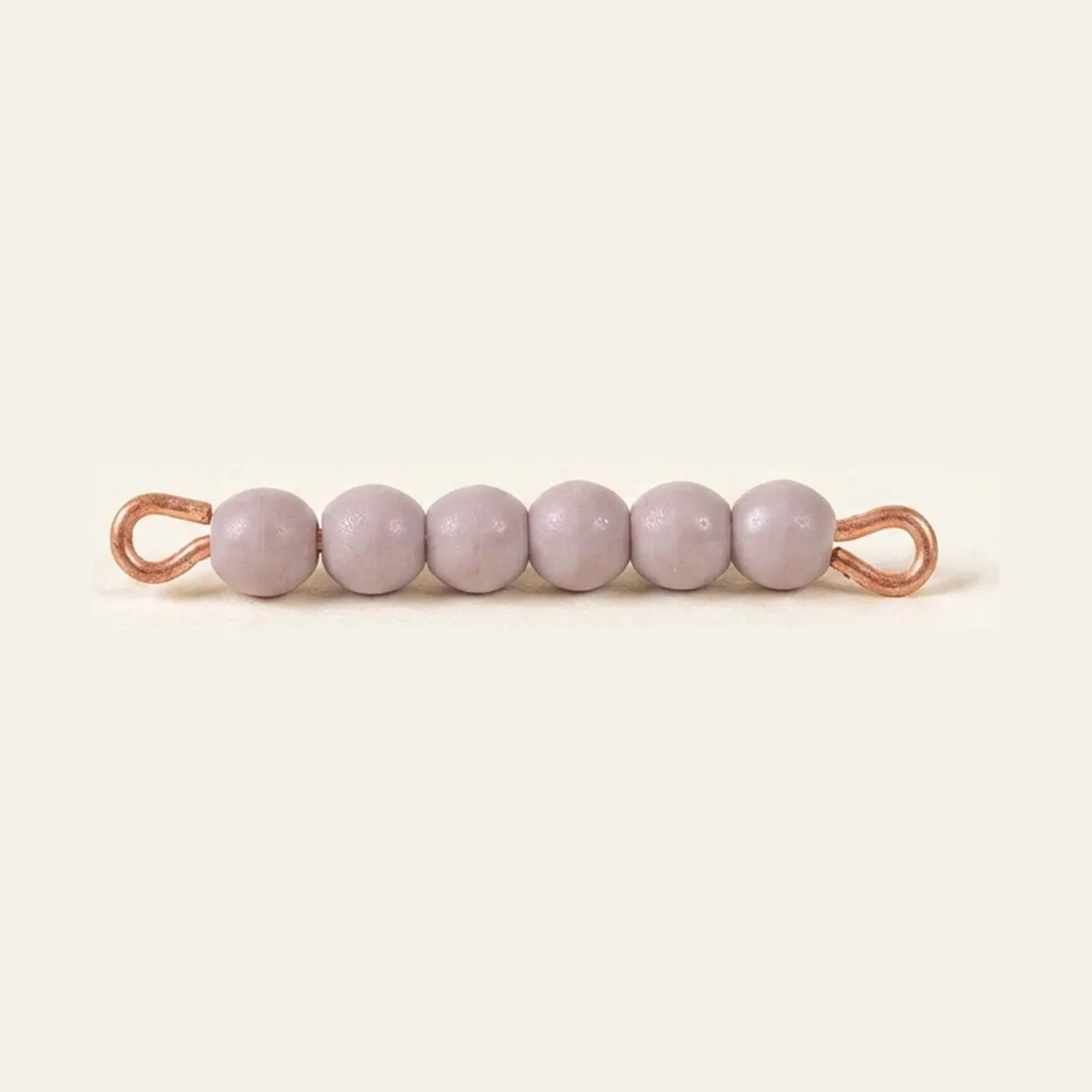 Individual Glass Bead Bar Of 6: Purple: Montessori material | Faborino