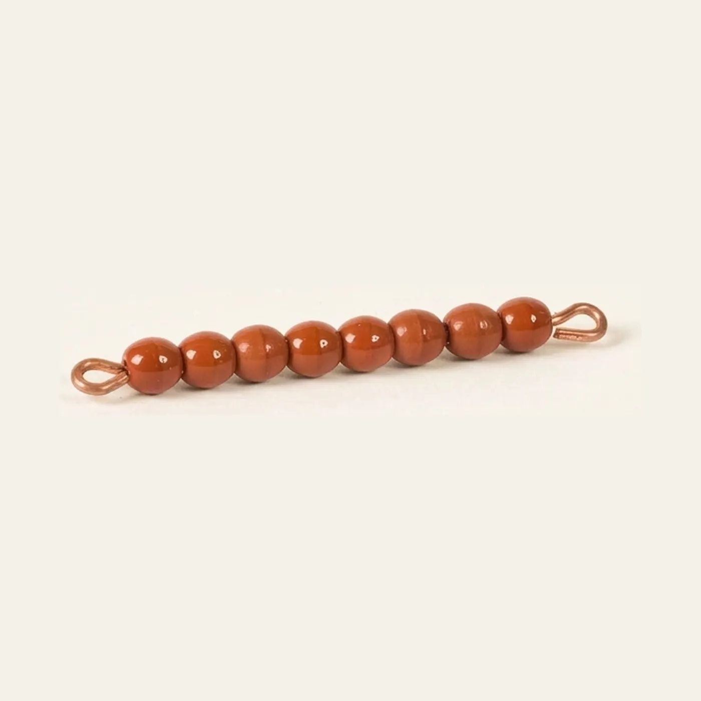 Individual Glass Bead Bar Of 8: Brown: Montessori material | Faborino
