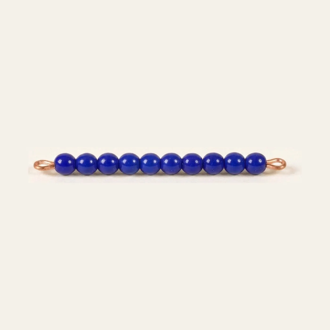 Individual Glass Bead Bar Of 9: Dark Blue: Montessori material | Faborino