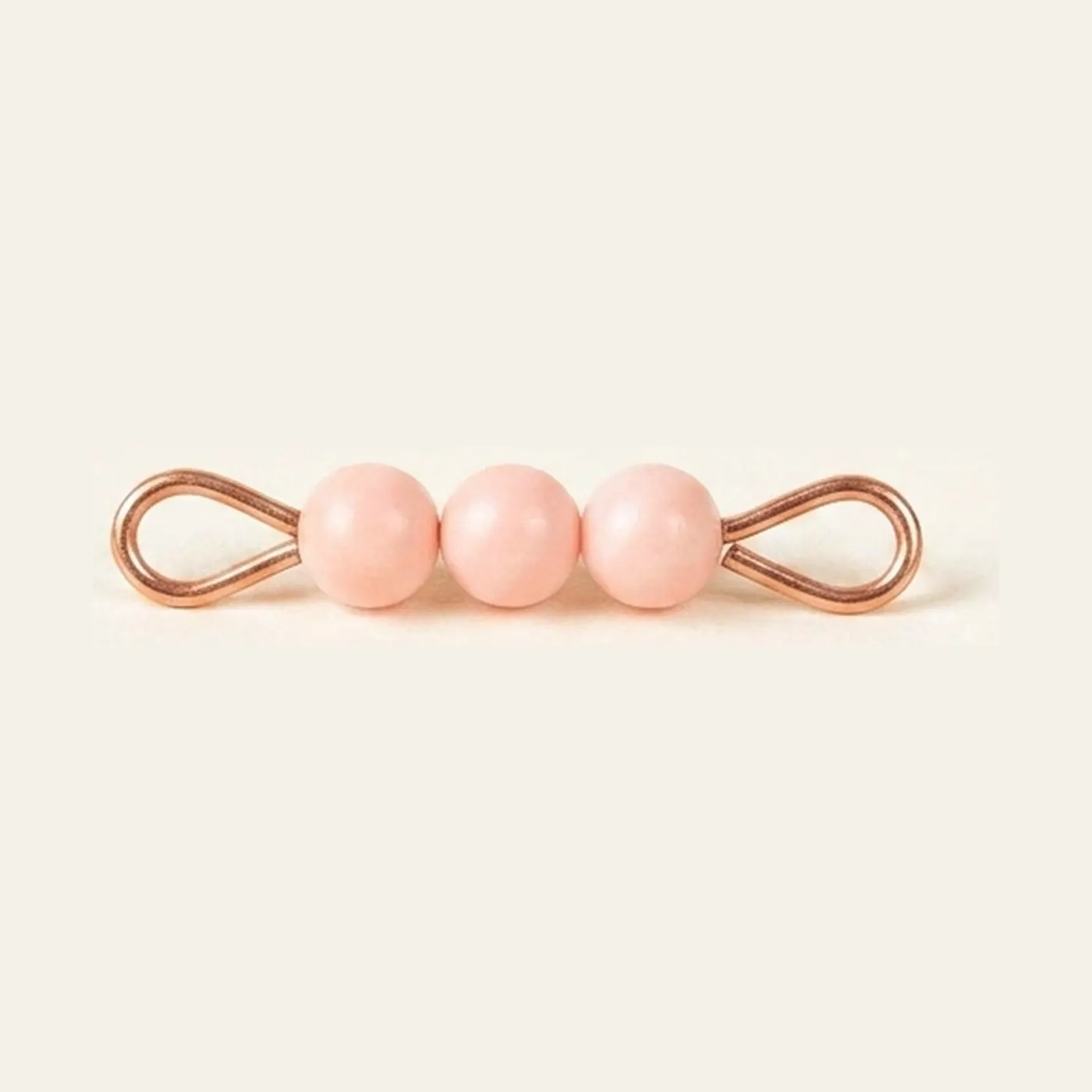 Individual Nylon Bead Bar Of 3: Pink: Montessori material | Faborino