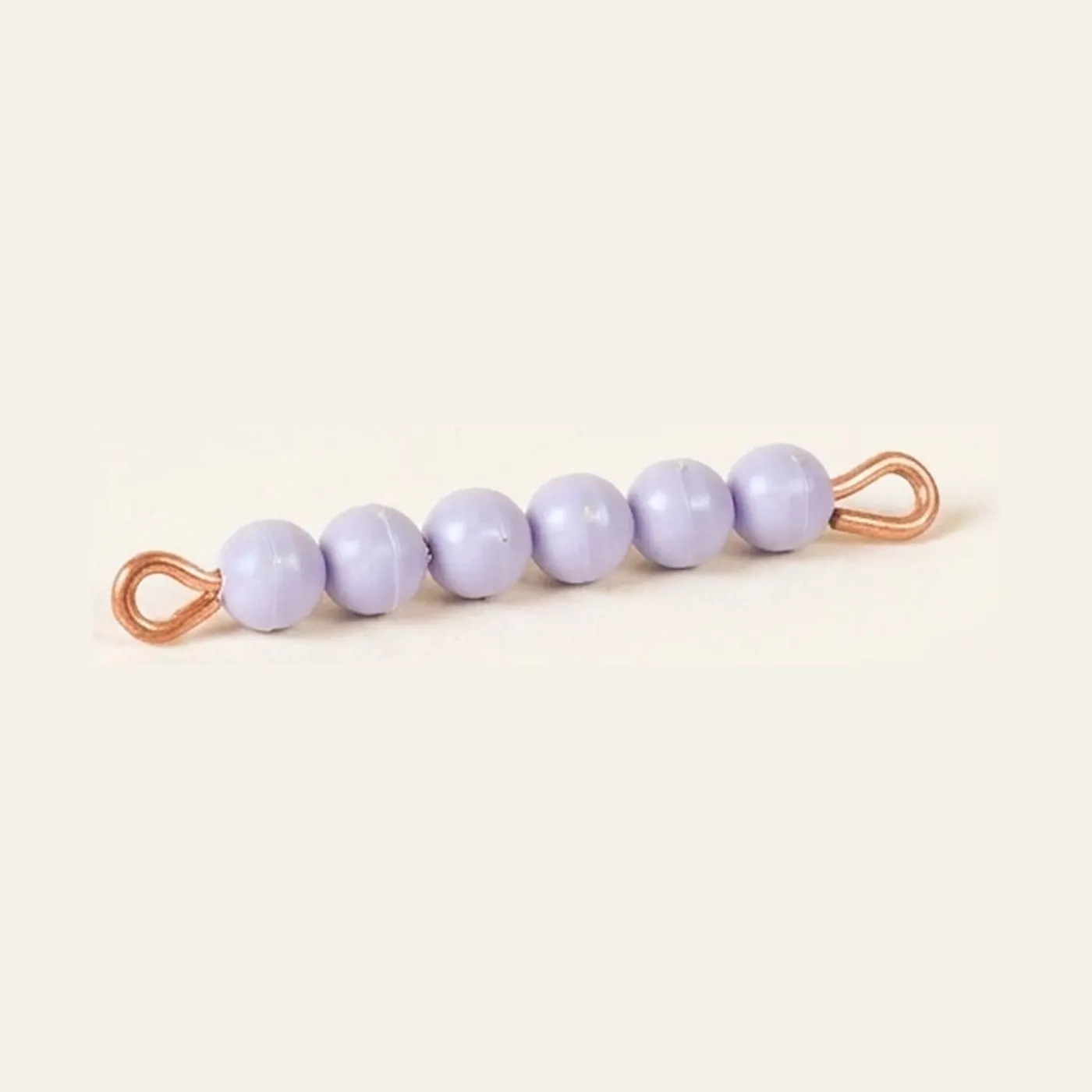 Individual Nylon Bead Bar Of 6: Purple: Montessori material | Faborino