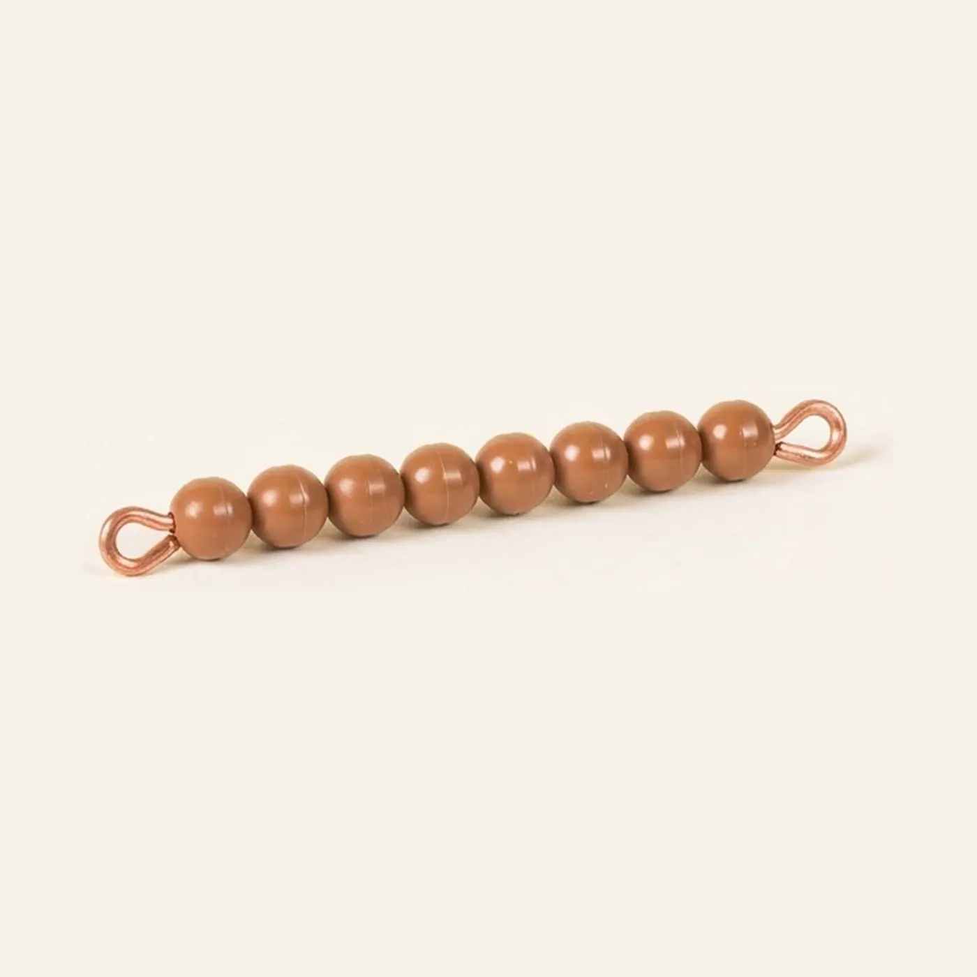 Individual Nylon Bead Bar Of 8: Brown: Montessori material | Faborino