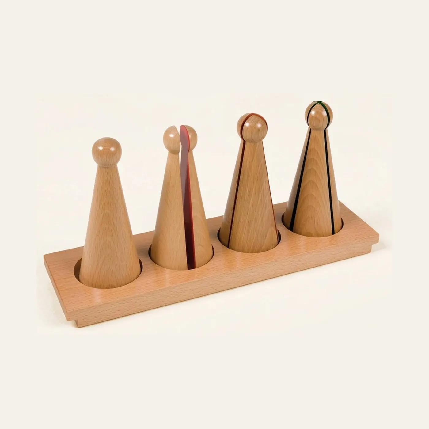 Velké zlomkové kužele: Montessori pomůcka | Faborino