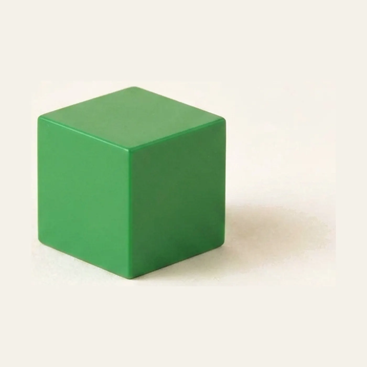 Geometric Hierarchy Of Number: Green Cube 5 Mm: Montessori material | Faborino