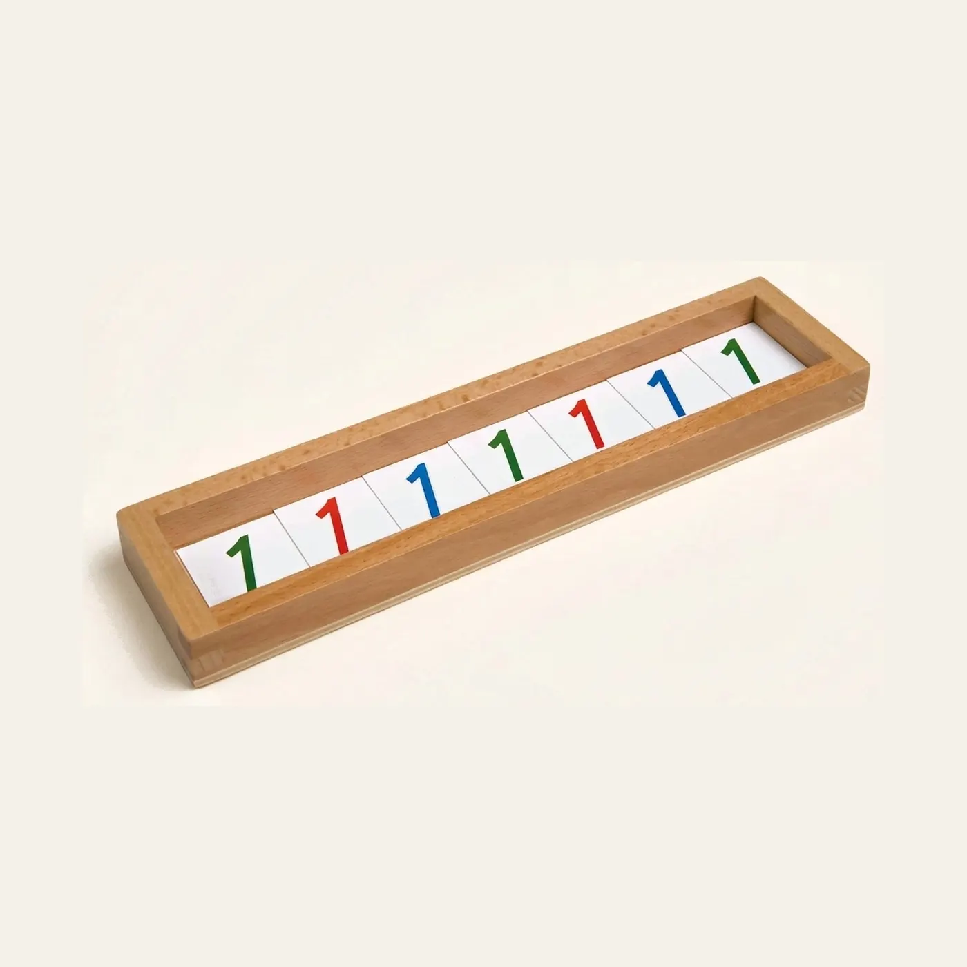 Geometric Hierarchy of Number: Number Cards in a Box: Montessori material | Faborino