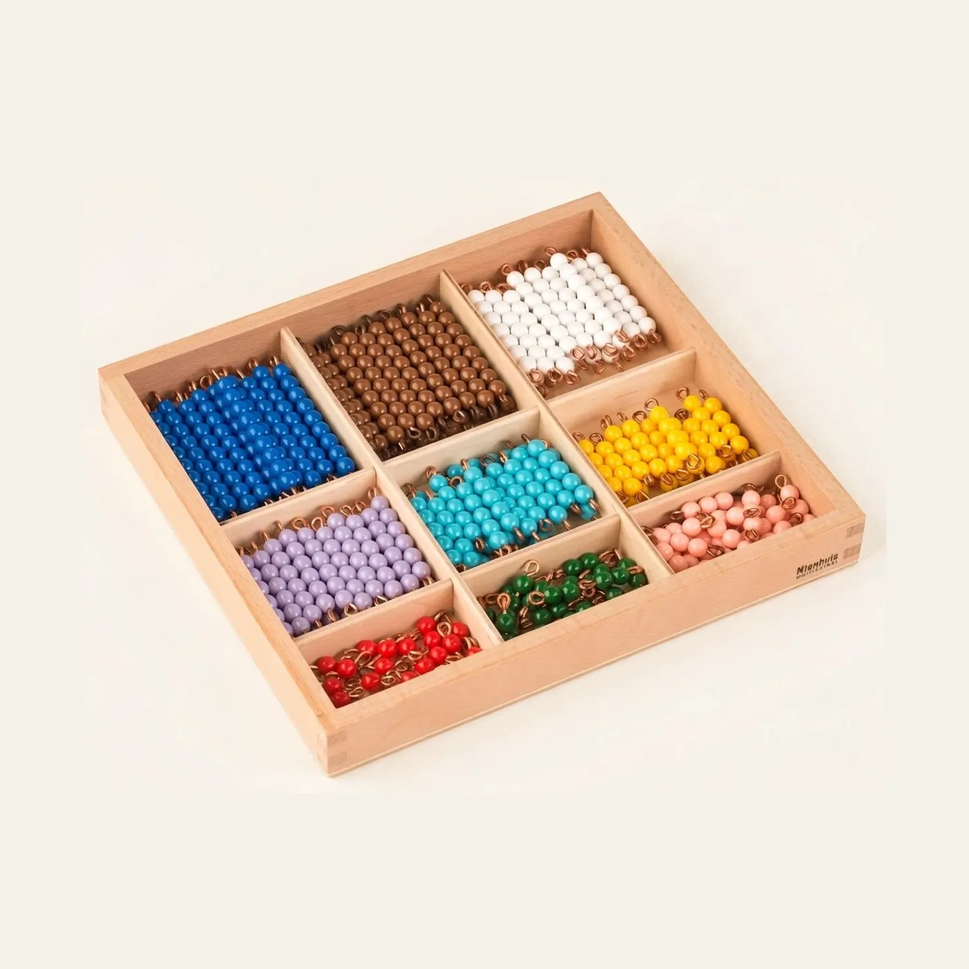 Checker Board Beads: Individual Beads Nylon: Montessori material | Faborino